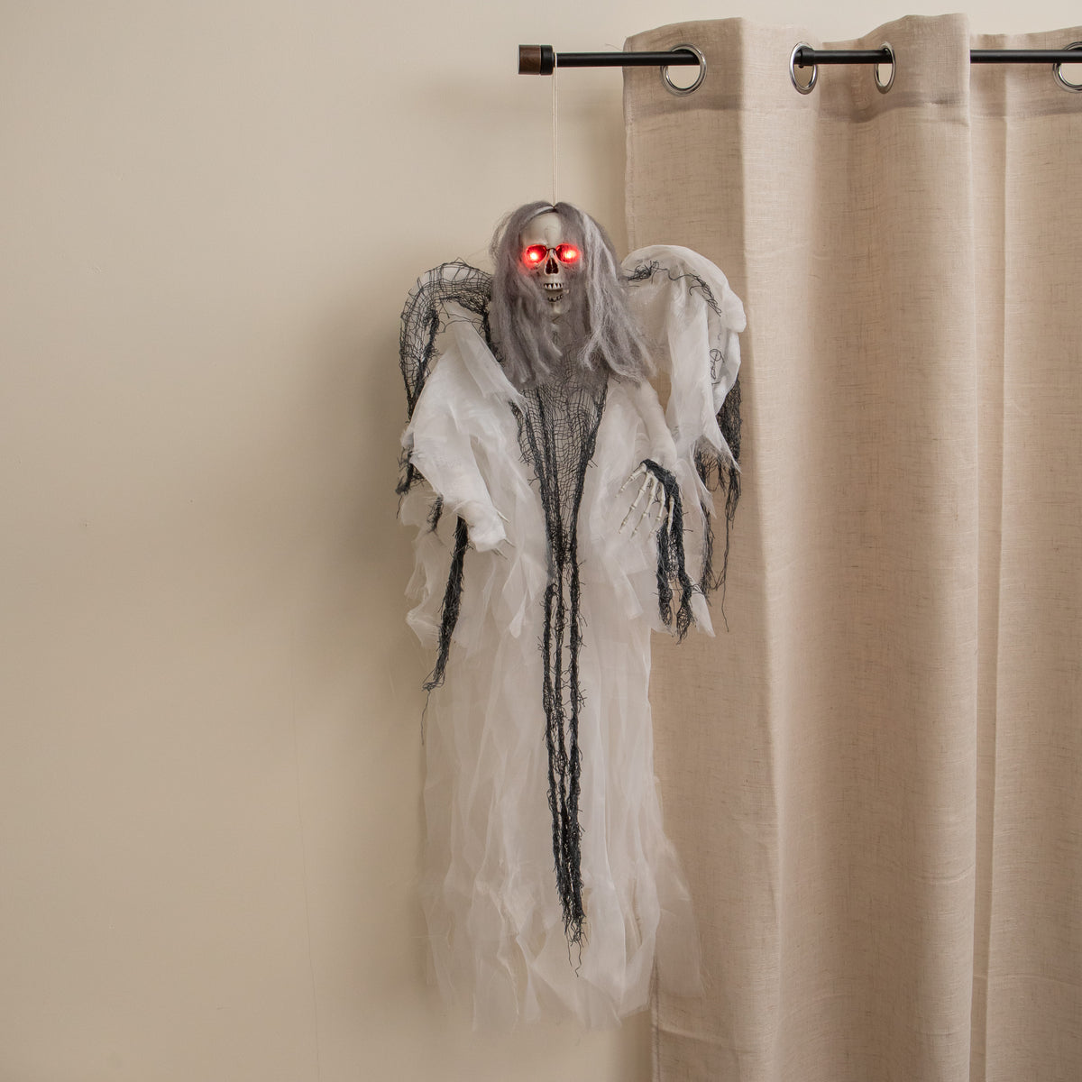 90cm Animated Flapping Cackling Death Angel Halloween Decoration