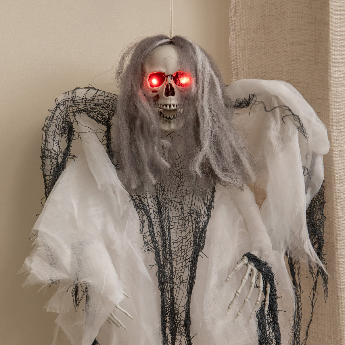90cm Animated Flapping Cackling Death Angel Halloween Decoration