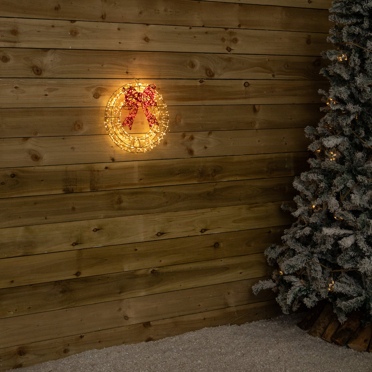 38cm Galaxy Light Up Christmas Wreath with 960 LEDs & Timer