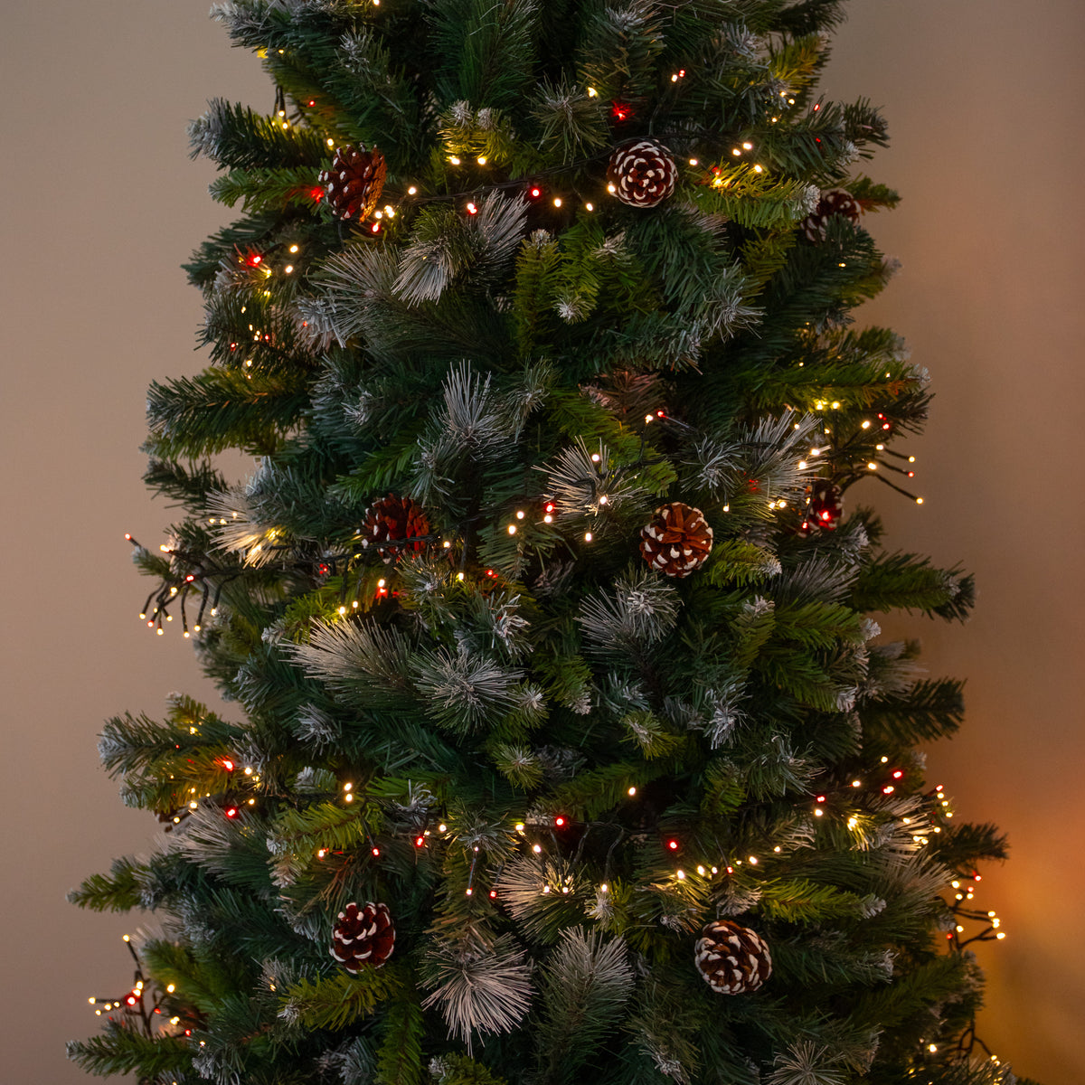 12.4m 960 LED ClusterBrights Christmas String Lights in Red & Warm White