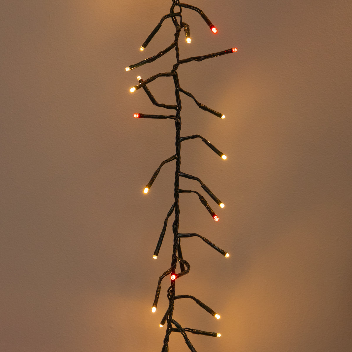 12.4m 960 LED ClusterBrights Christmas String Lights in Red & Warm White