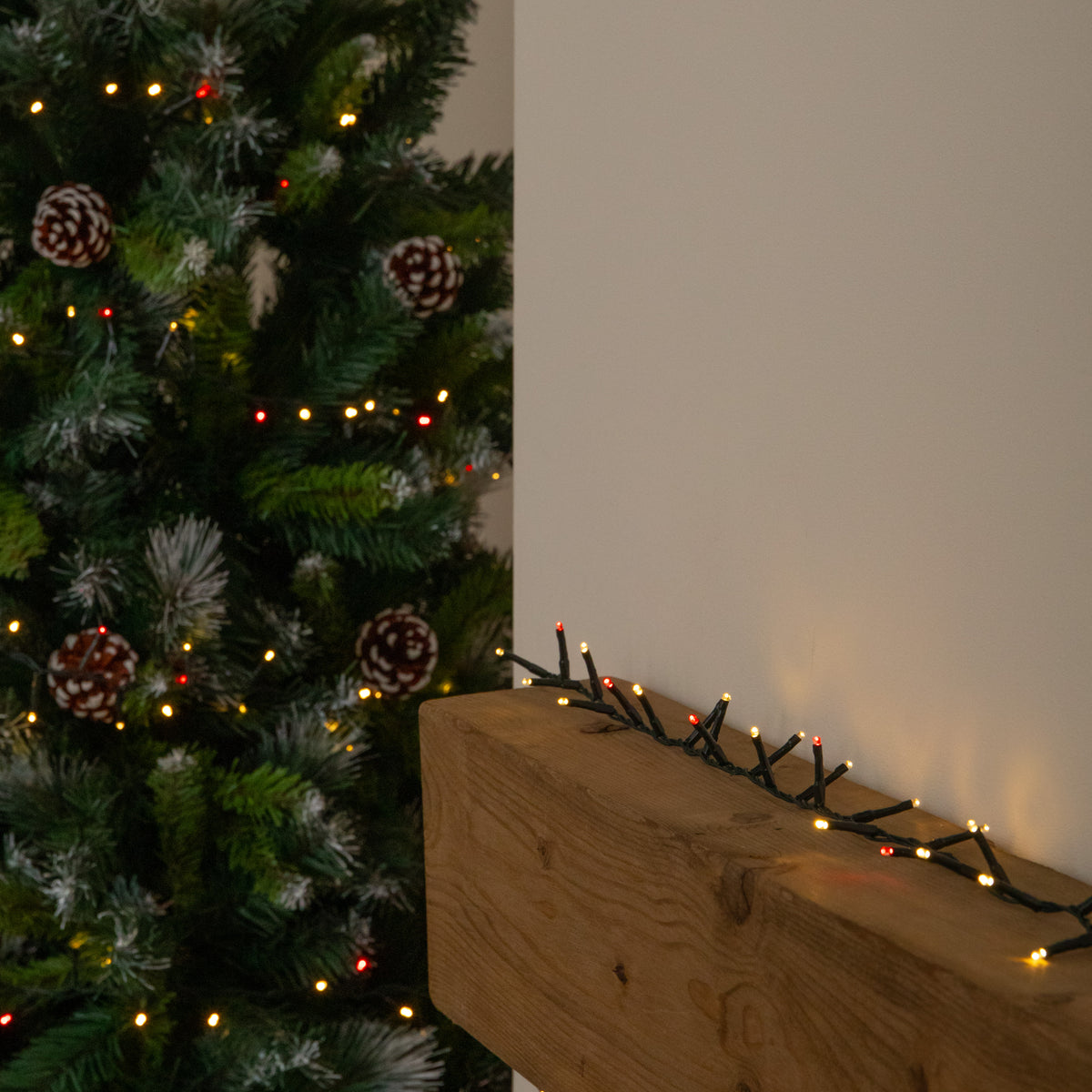 25m 1000 LED TreeBrights Christmas String Lights in Red & Warm White