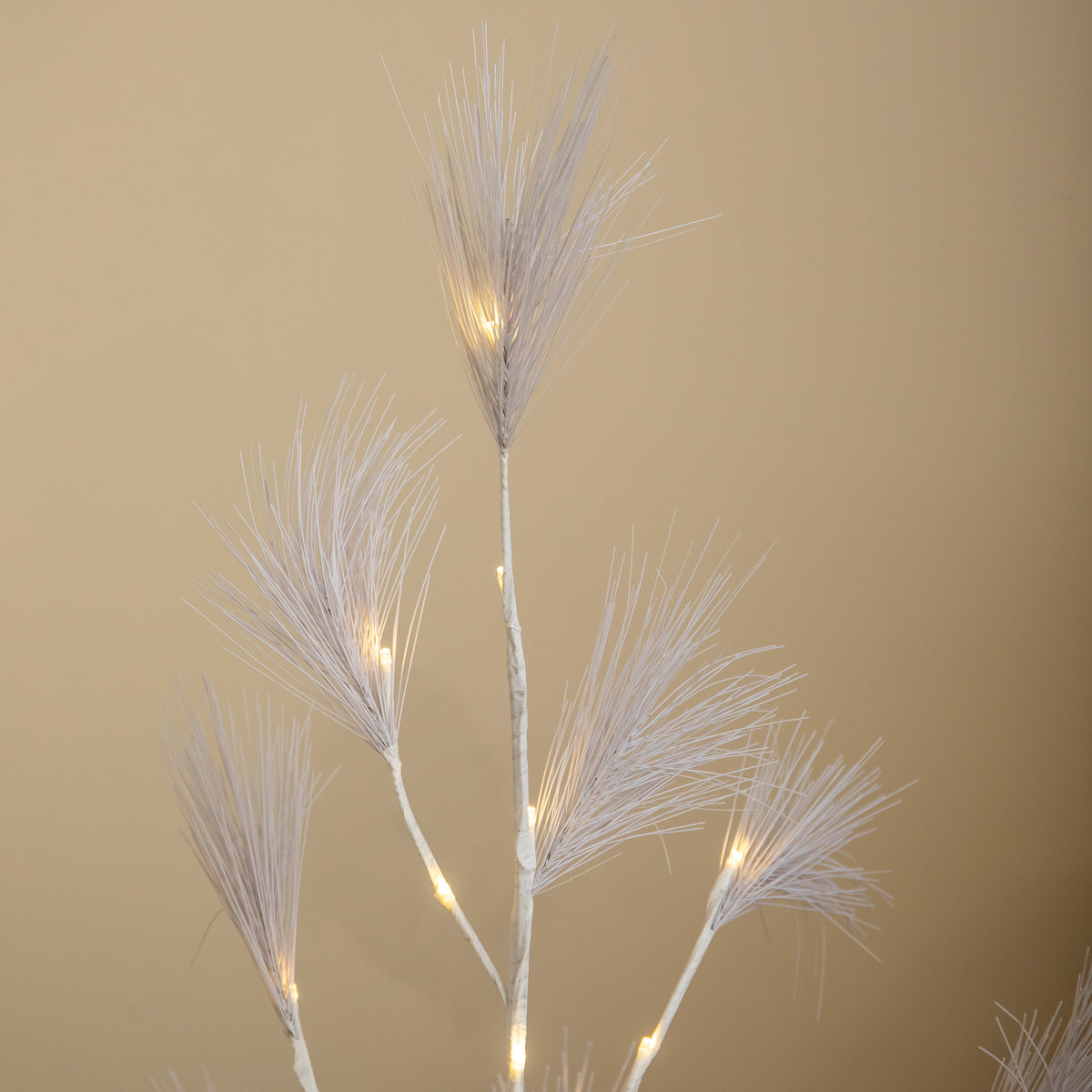 4ft (1.2m) Light Up Feather Pine Christmas Tree with Warm White LEDs