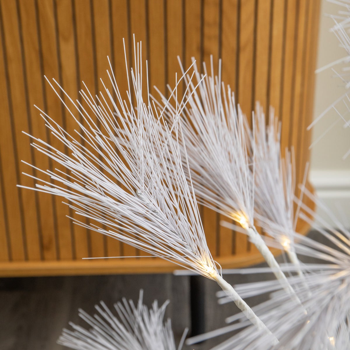 4ft (1.2m) Light Up Feather Pine Christmas Tree with Warm White LEDs