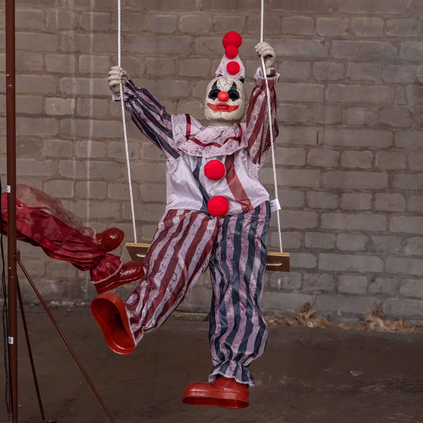 6ft Tall Clown Go-Round Animated Halloween Prop Decoration