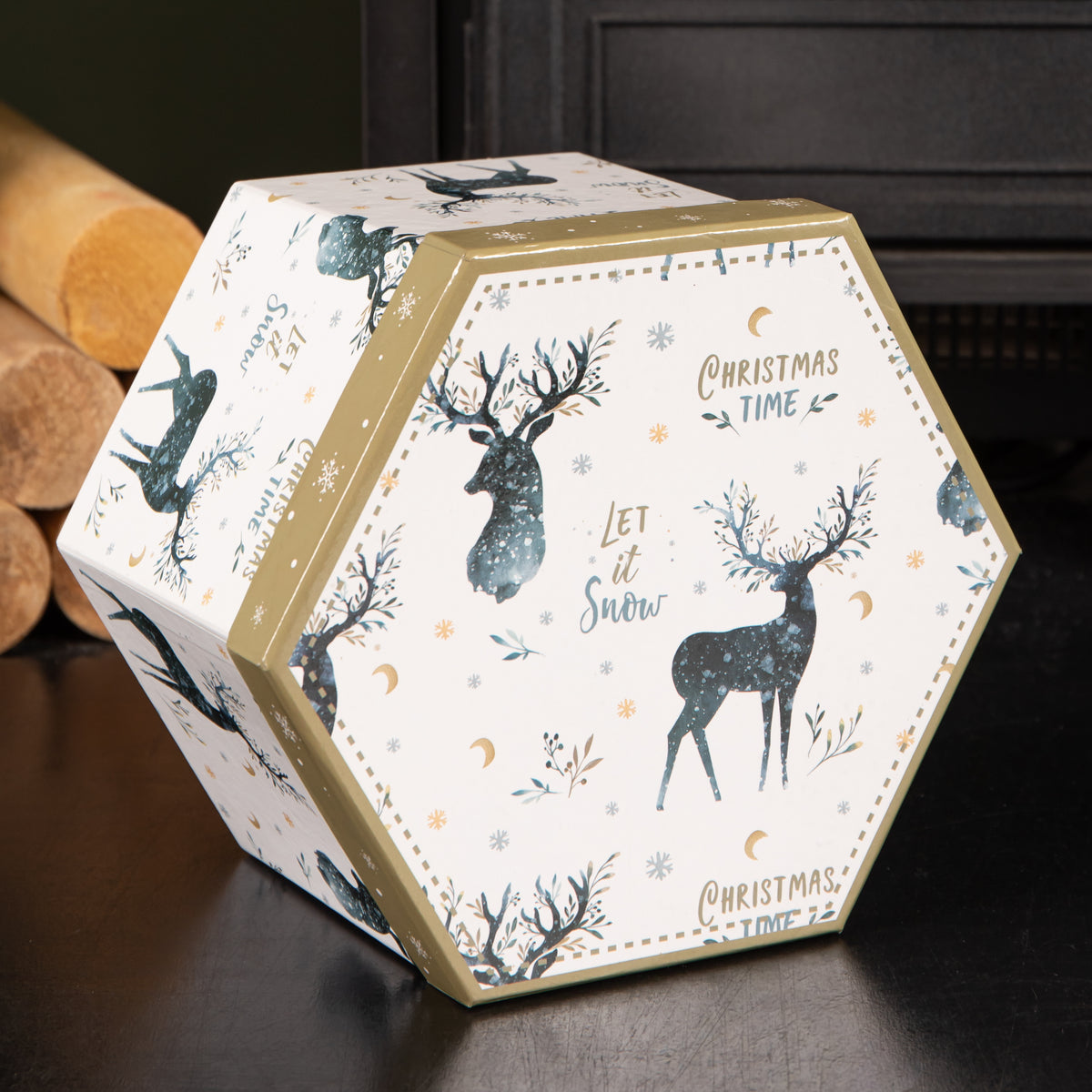 Set of 14 Traditional Vintage Christmas Stags Tree Baubles