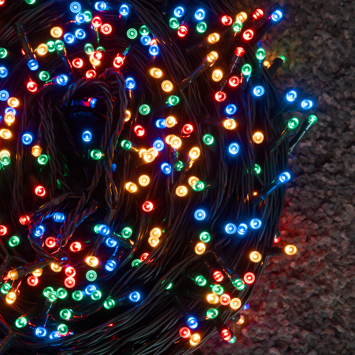 50m 500 LED Multi-Action Christmas String Lights in Multi-Coloured