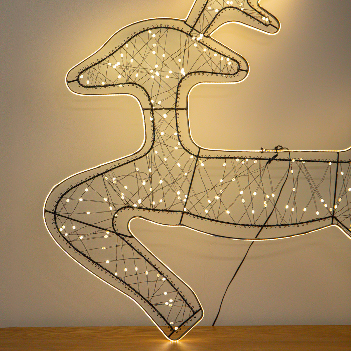 79cm Light up Halo Christmas Reindeer Decoration with Warm White LEDs