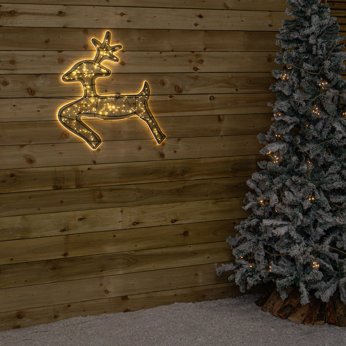 79cm Light up Halo Christmas Reindeer Decoration with Warm White LEDs