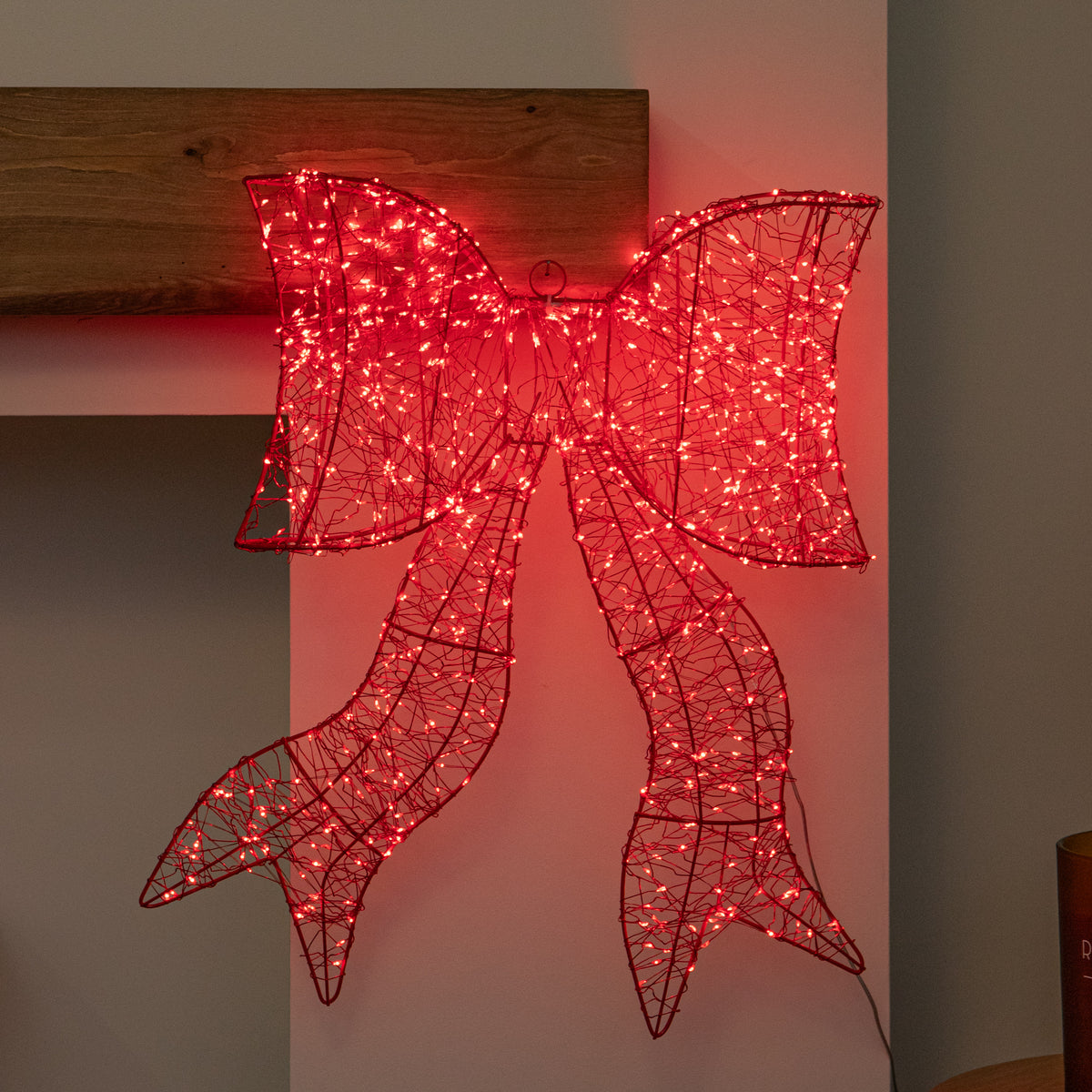 58cm Light up Red Galaxy Christmas Bow with 960 Red LEDs