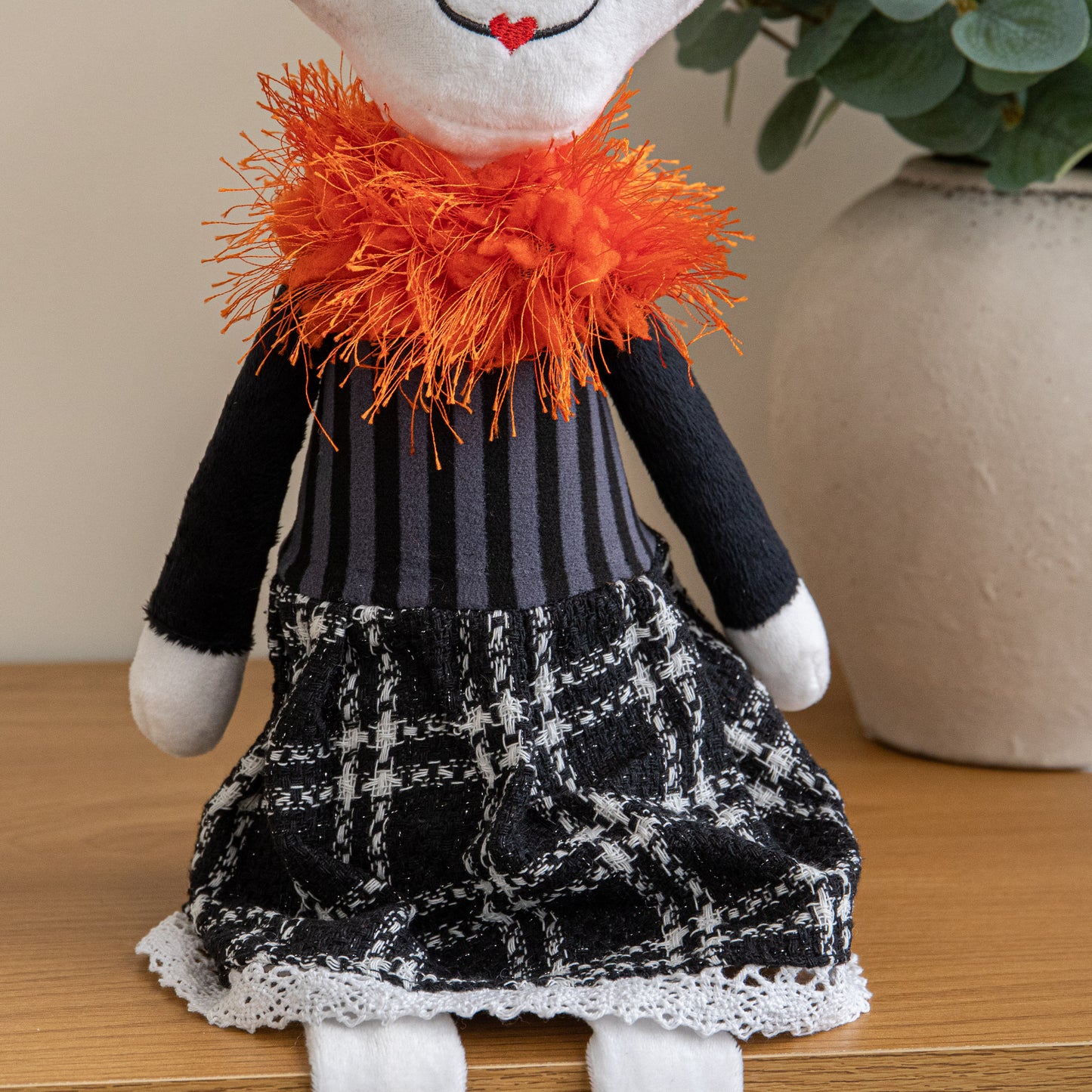 55cm Mrs Bones Seated Halloween Decoration with Dangly Legs