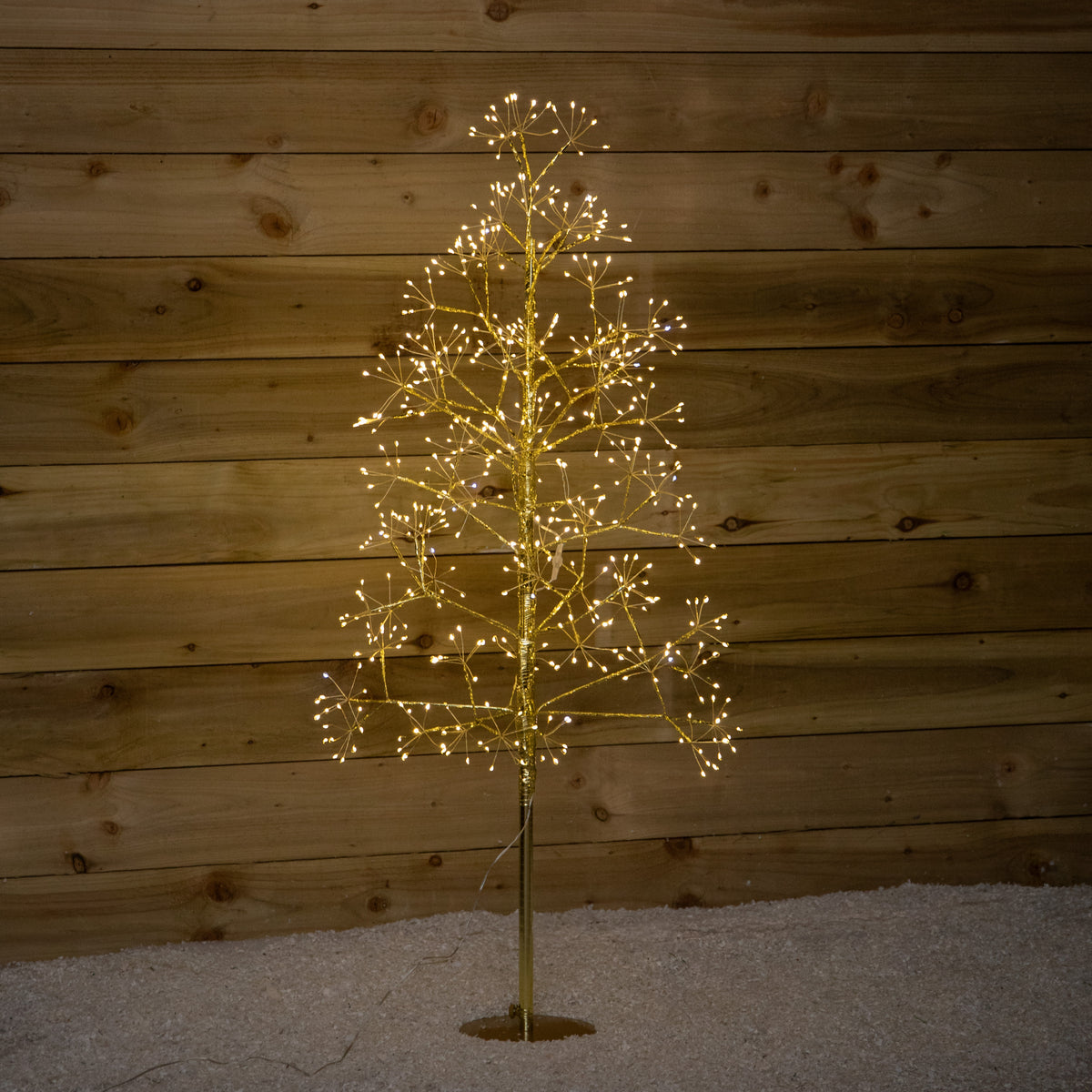 1.2m Golden Twinkling Christmas Twig Tree with 575 Warm White LEDs