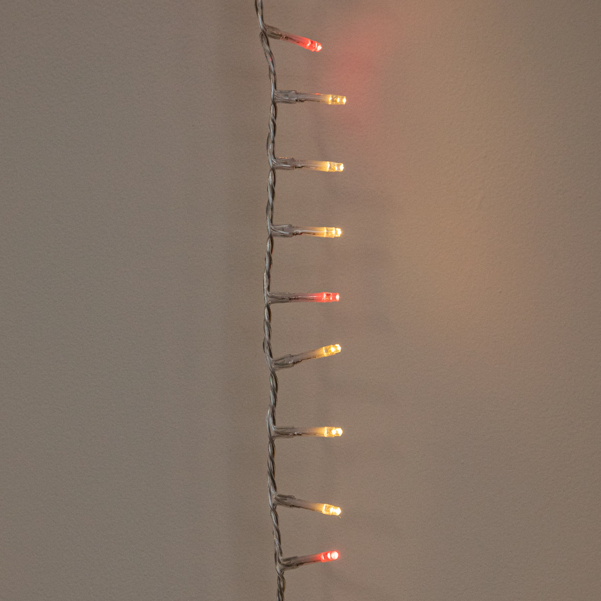37.5m 1500 LED TreeBrights Christmas String Lights in Red & Warm White on Clear Cable