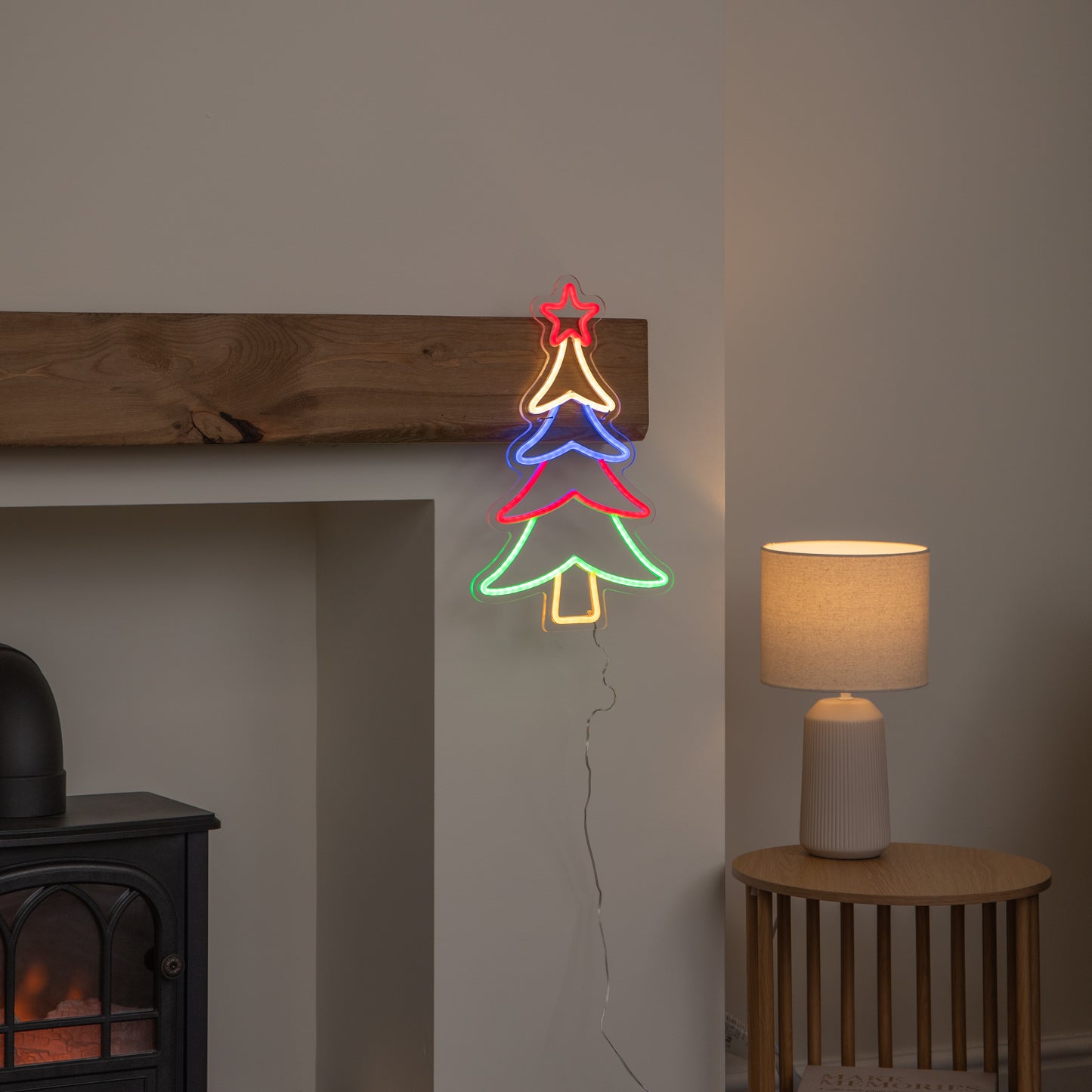 43cm Neon Flex Christmas Tree Light with 215 Multi-Coloured LEDs