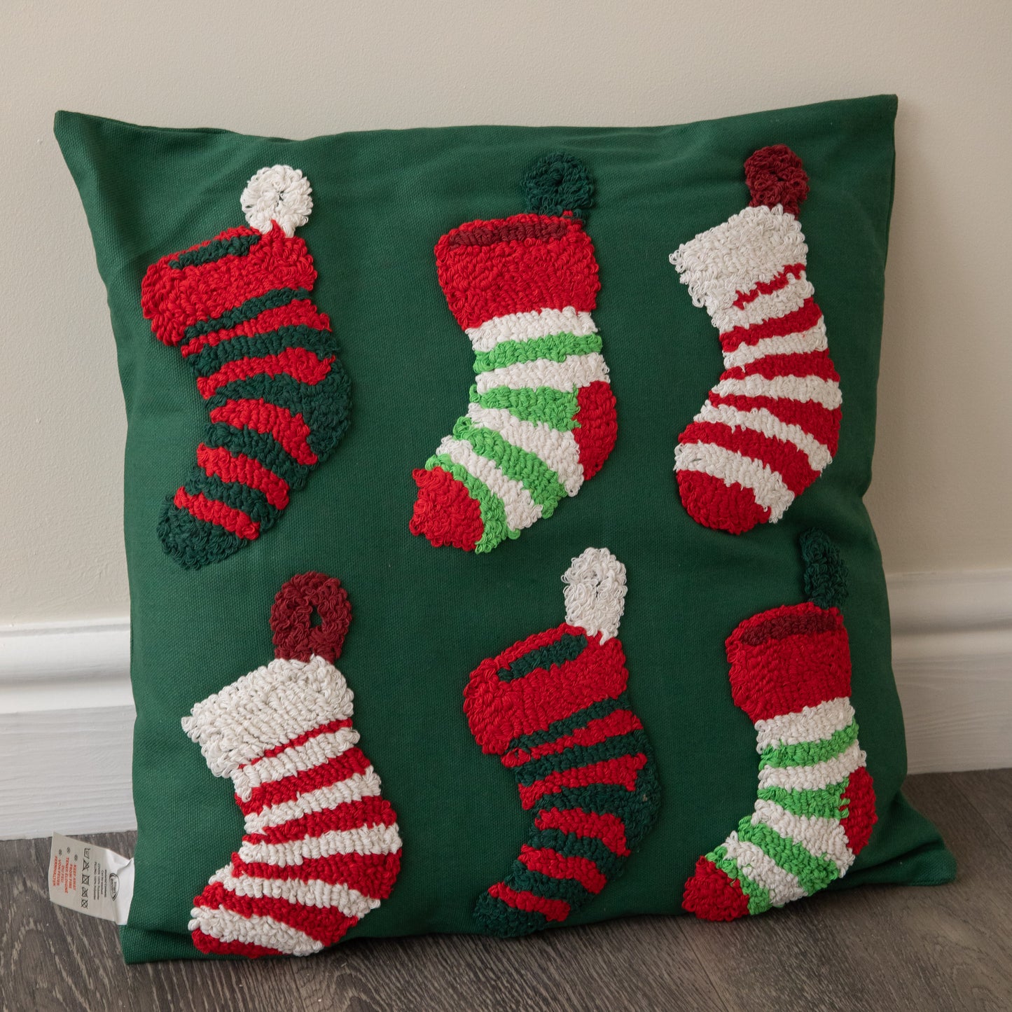 45cm Dark Green Soft Decorative Christmas Stocking Cushion