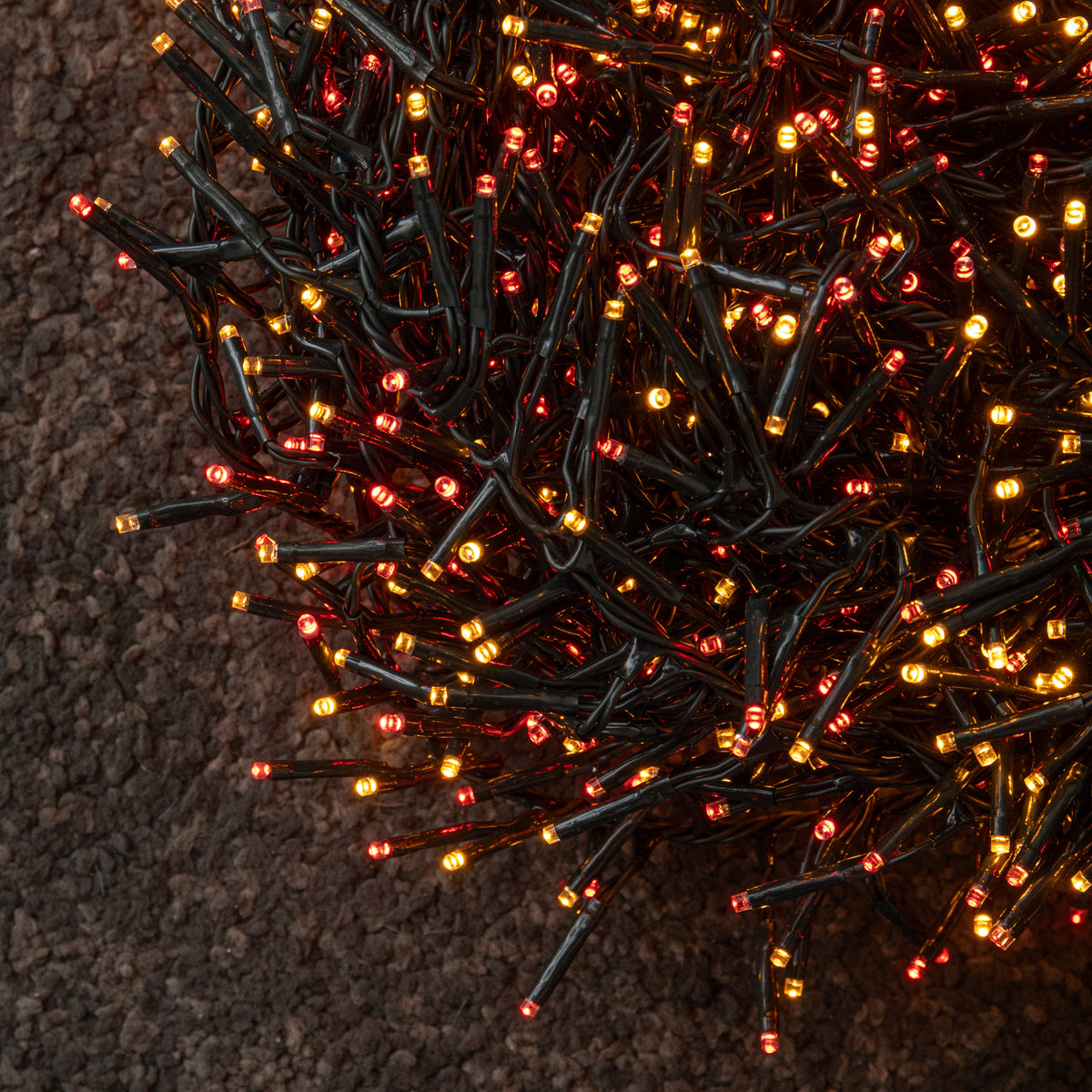 10m 1000 LED Cluster Christmas String Lights in Antique White & Red