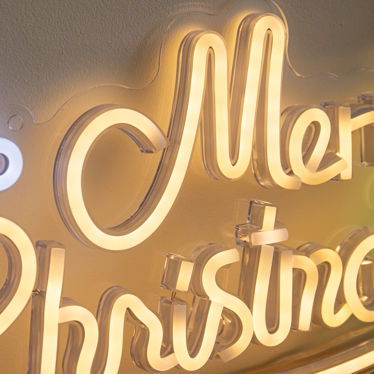 43cm Multicoloured Neon Merry Christmas LED Sign with USB Cable