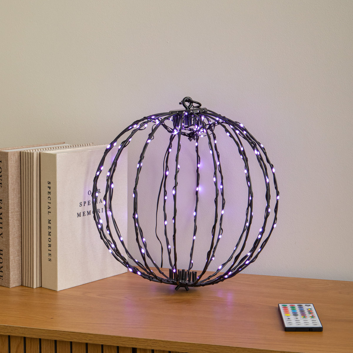 30cm Light up Colour Changing LED Twinkling Orb Christmas Ball with Remote