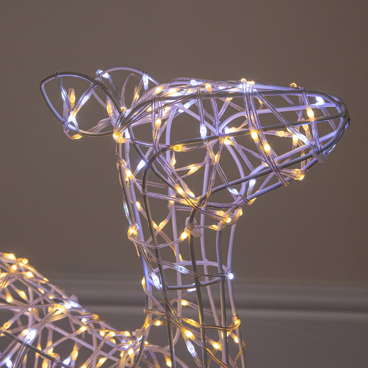 41cm Light Up Christmas Baby Reindeer with White & Warm White Twinkling LEDs