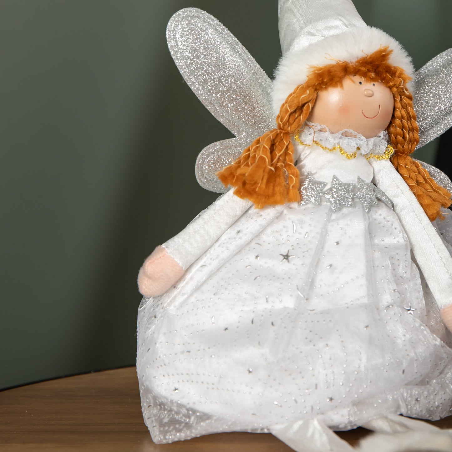 30cm Soft White Fairy Magic Christmas Decoration with Dangly Legs