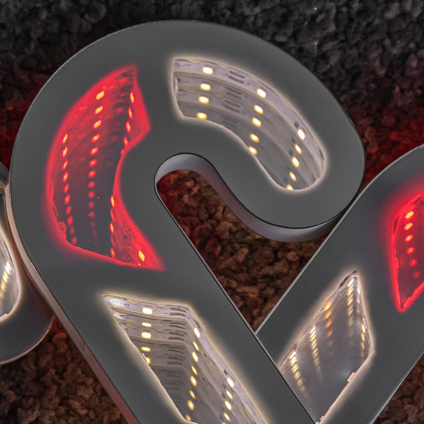 1.75m 6 Hanging Candy Cane Christmas Infinity Light Garland with LEDs