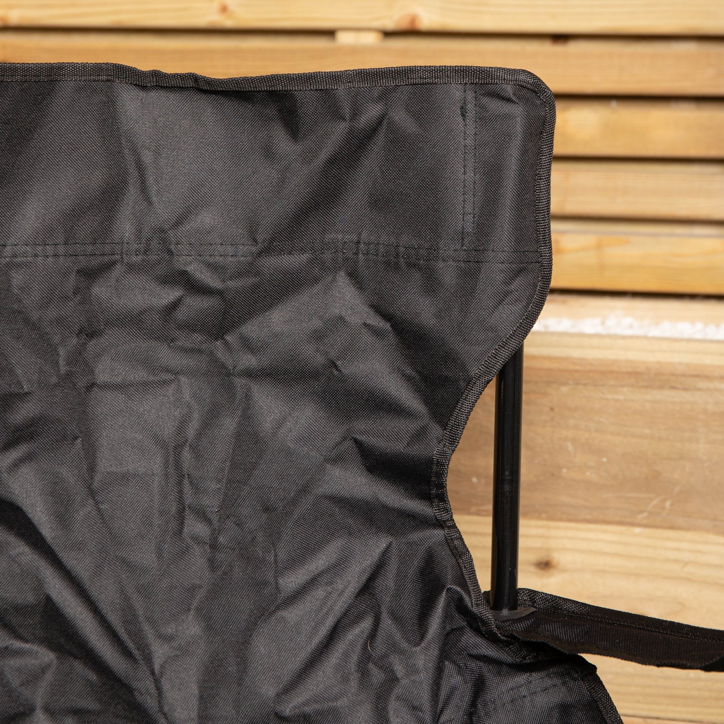 Outdoor Black Lightweight Foldable Canvas Chair with Cup Holder and Carry Case