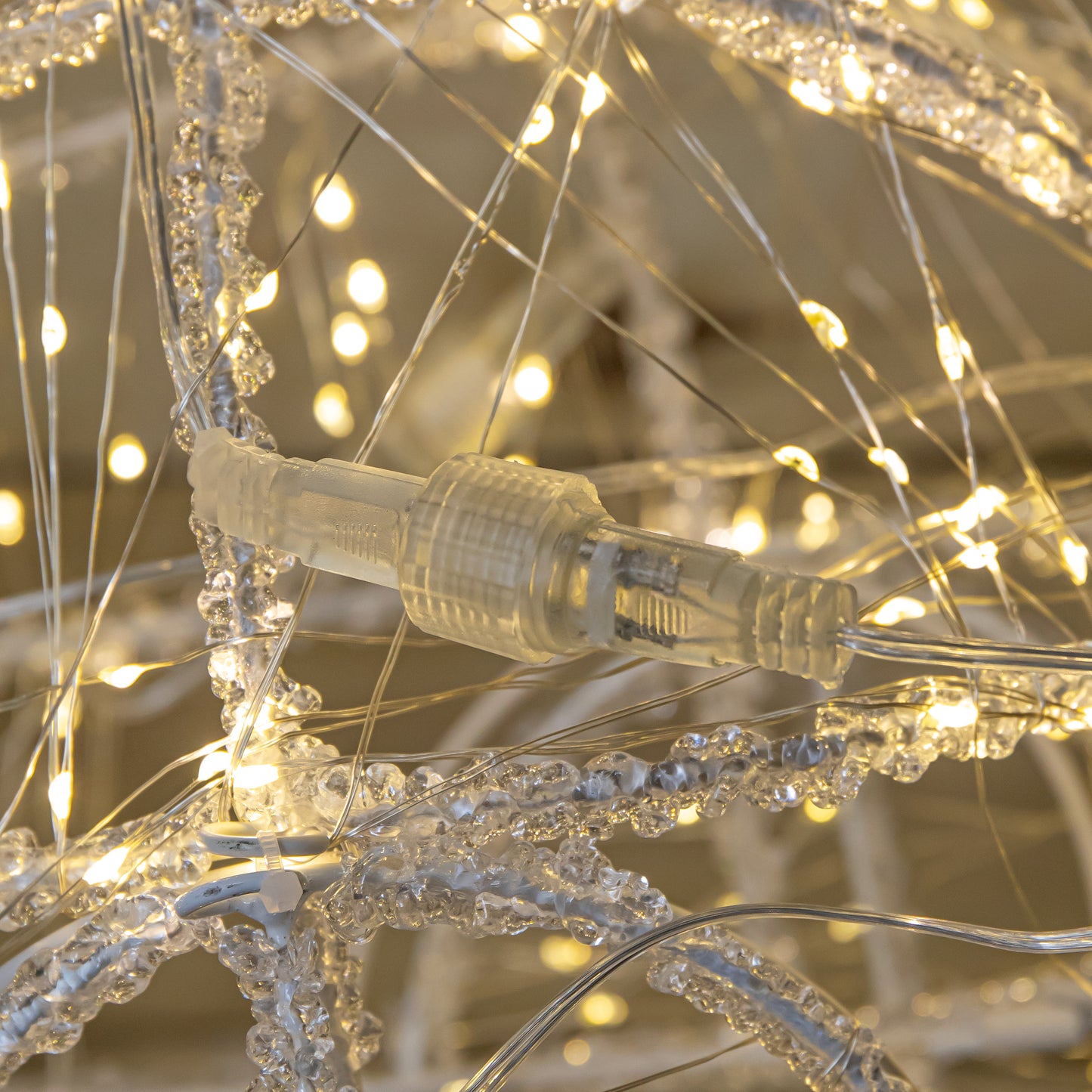 1.48m Light up Acrylic Christmas Deer Decoration with Red Bow and 940 Warm White LEDs