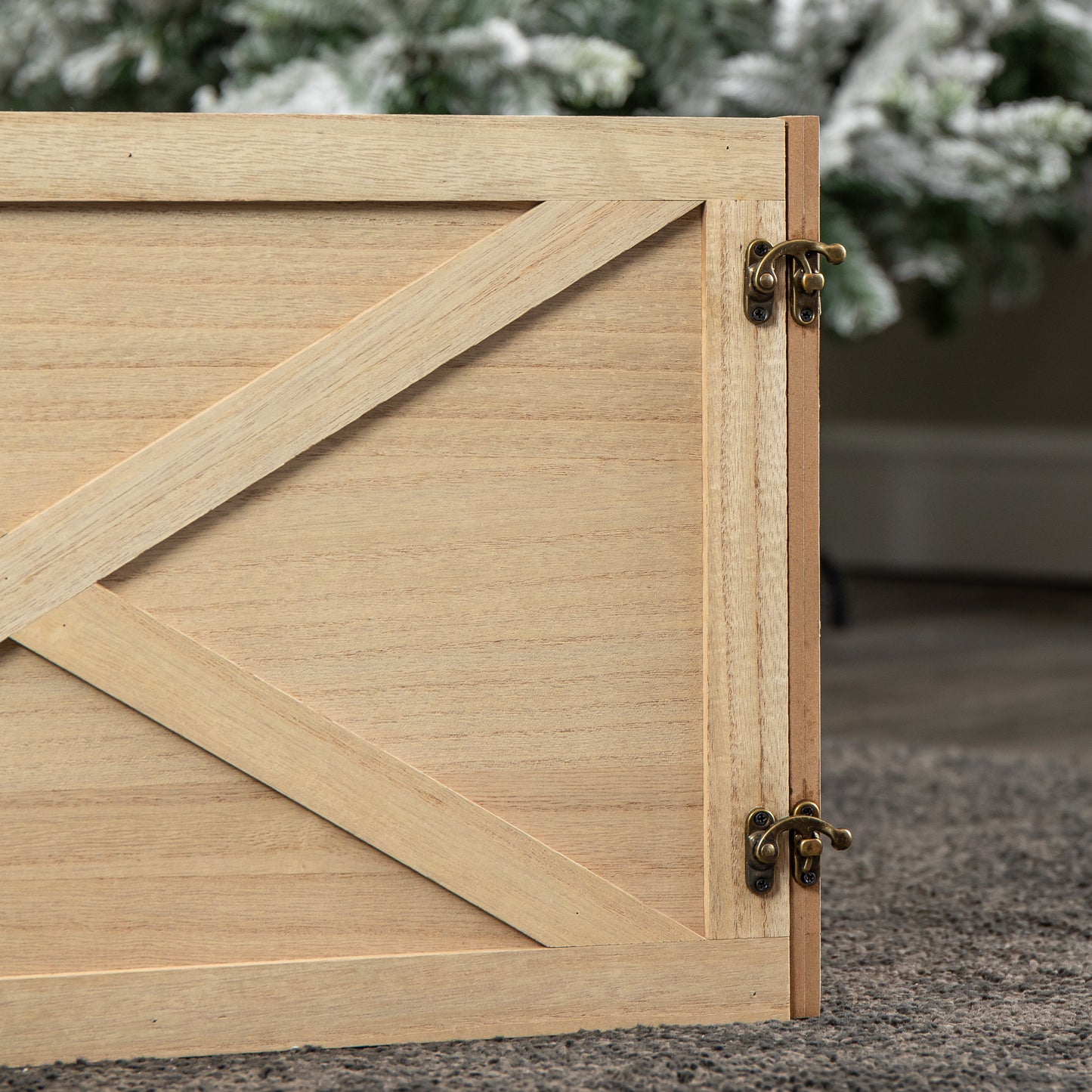 50 x 50cm Square Wooden Foldable Christmas Tree Base