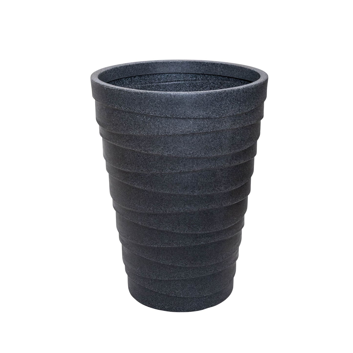 56cm Medium Round Grey Garden Patio Trojan Plant Pot