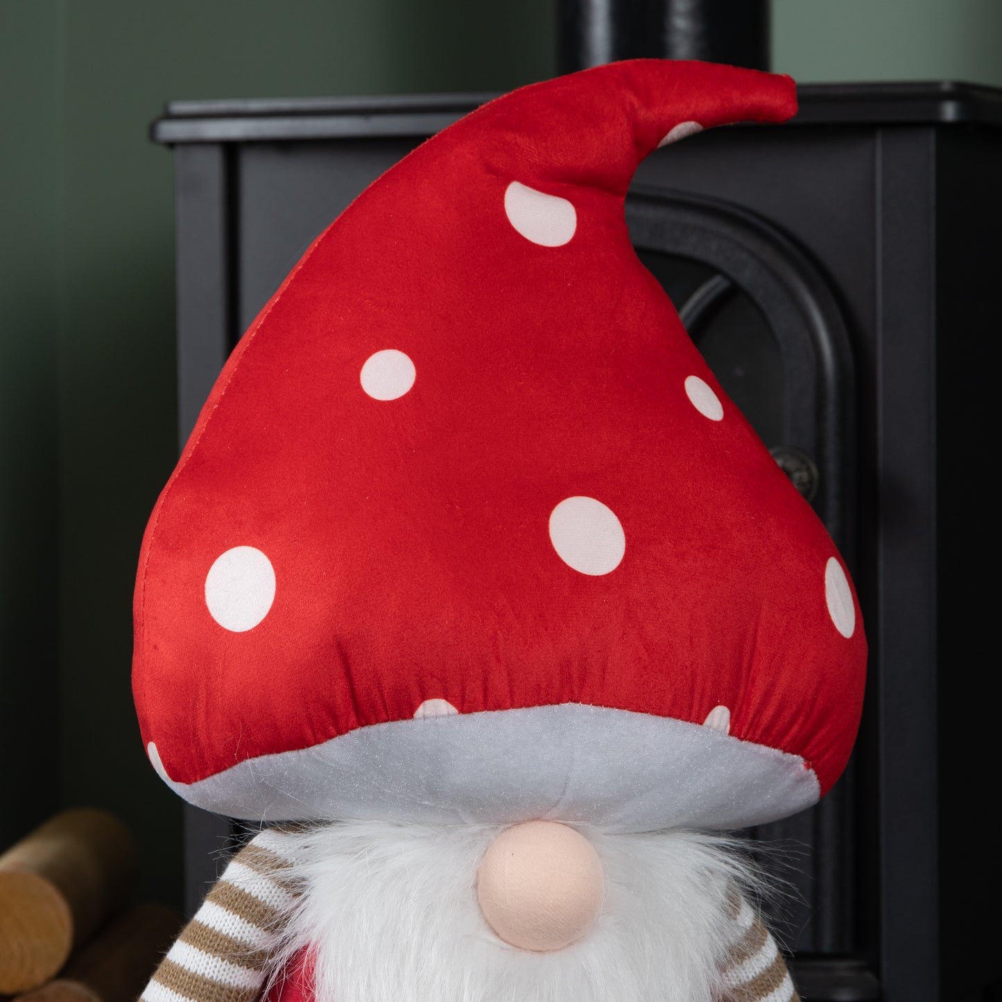50cm Red Soft Festive Porta-Bella Christmas Mushroom Gonk Decoration