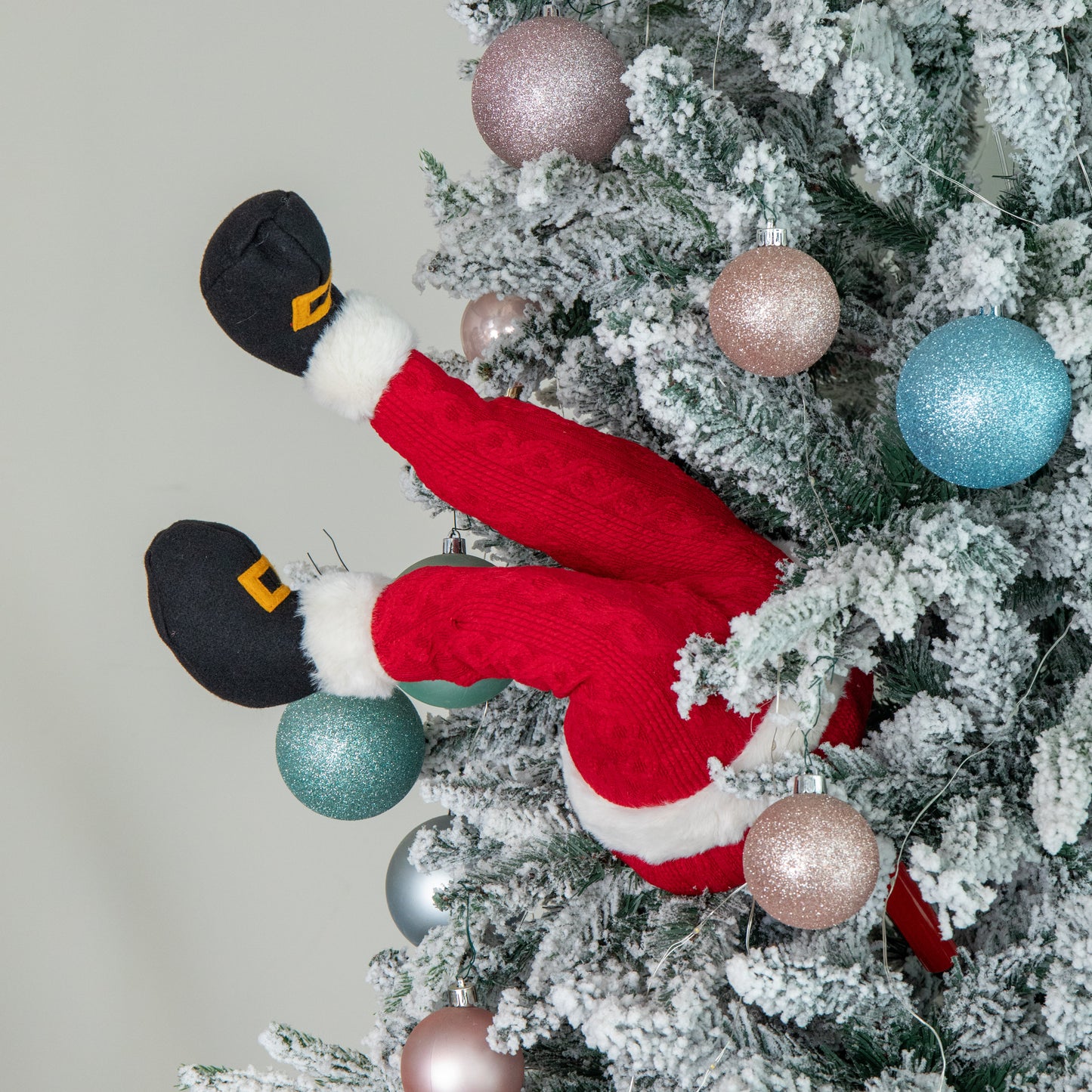 55cm Battery Operated Soft Animated Santa Kicking Legs Christmas Decoration