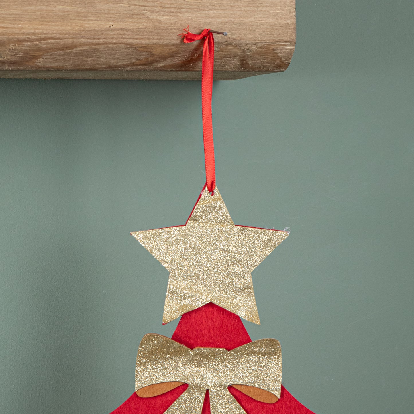 90cm Fabric Christmas Tree Shaped Hanging Advent Calendar Decoration
