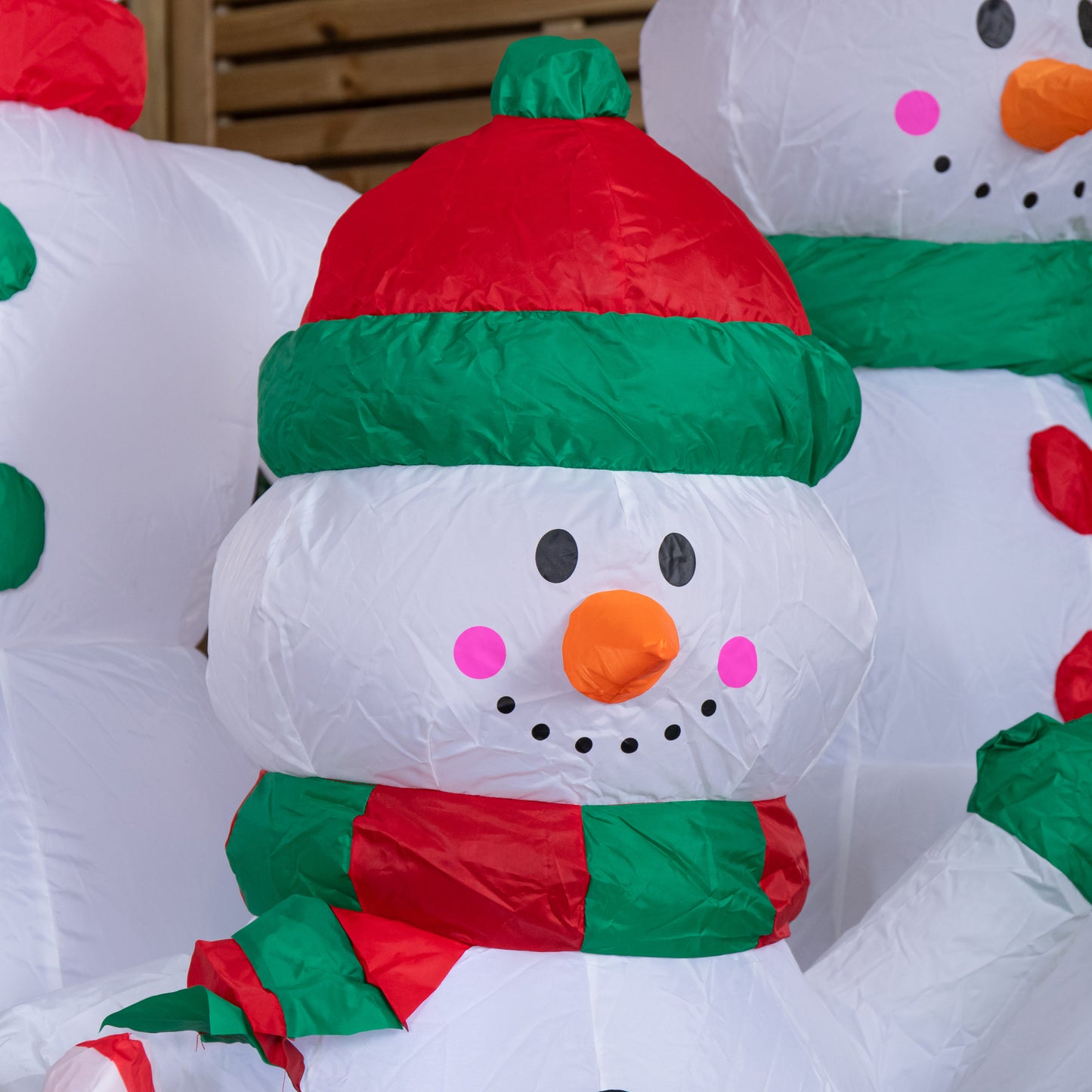 1.5m Light up Christmas Inflatable Snowman Family with 12 White LEDs