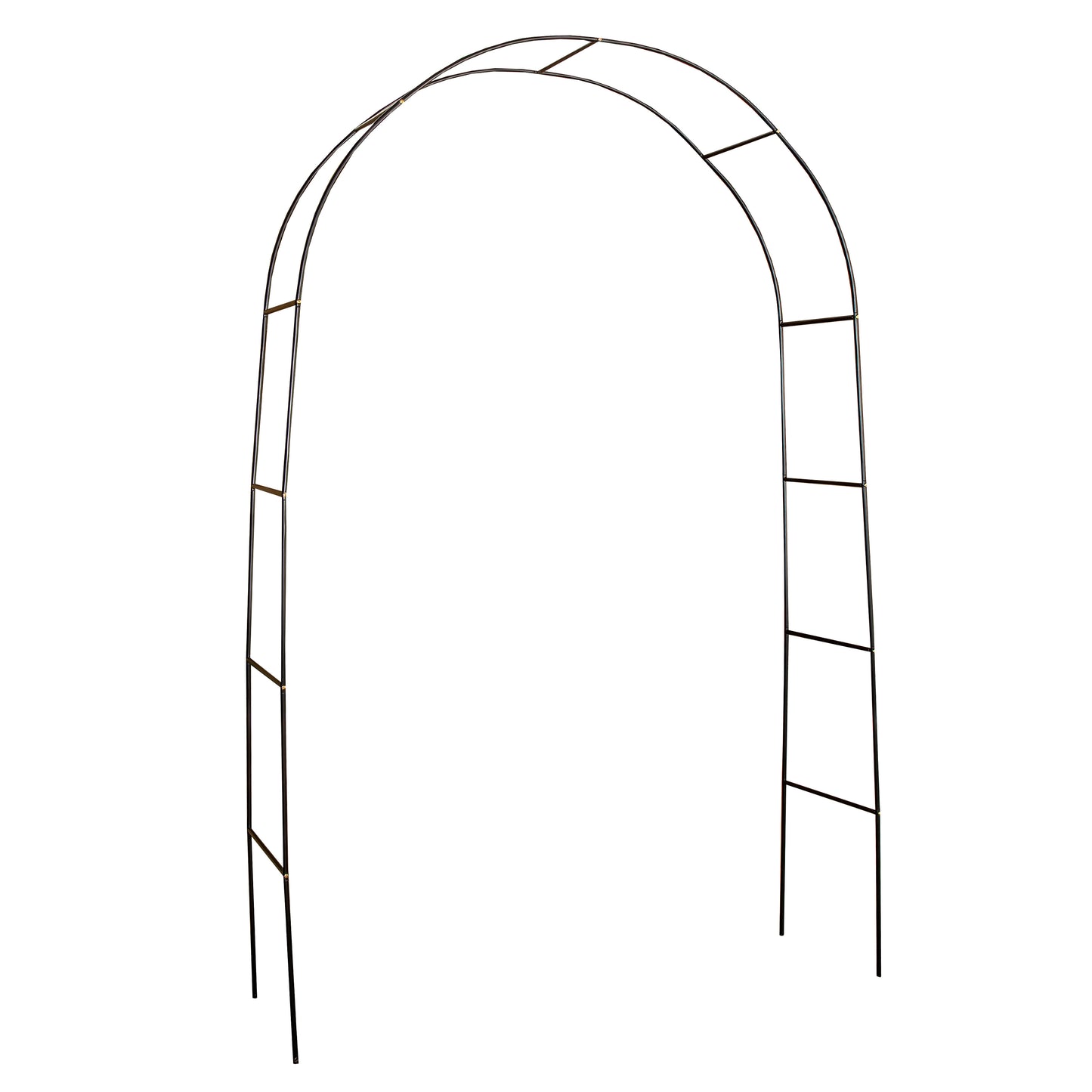 2.4m x 1.4m Black Metal Garden Arch Trellis for Climbing Plants
