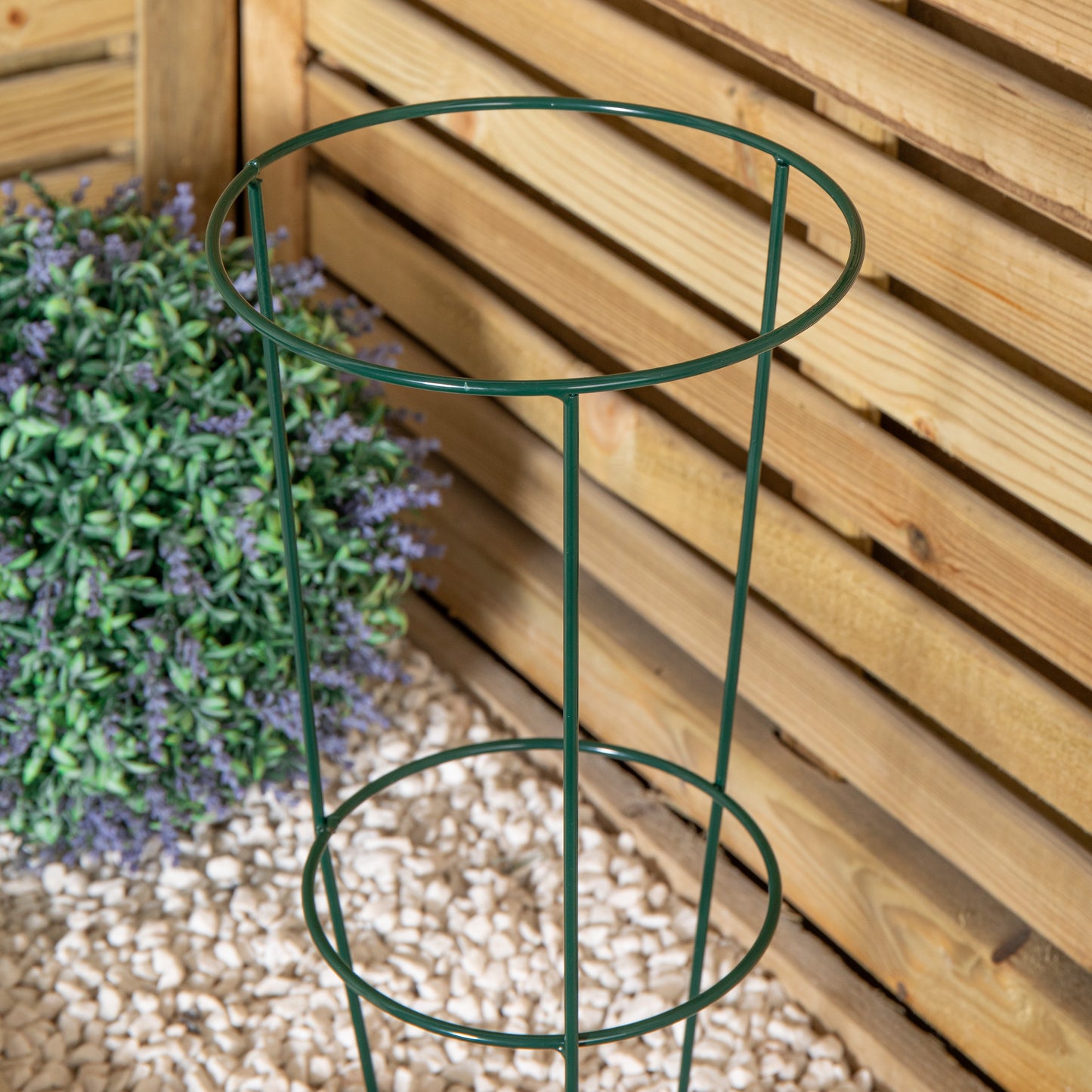 Pack of 3 Tom Chambers Urban Green Conical Garden Plant Support Ring 20cm- Small