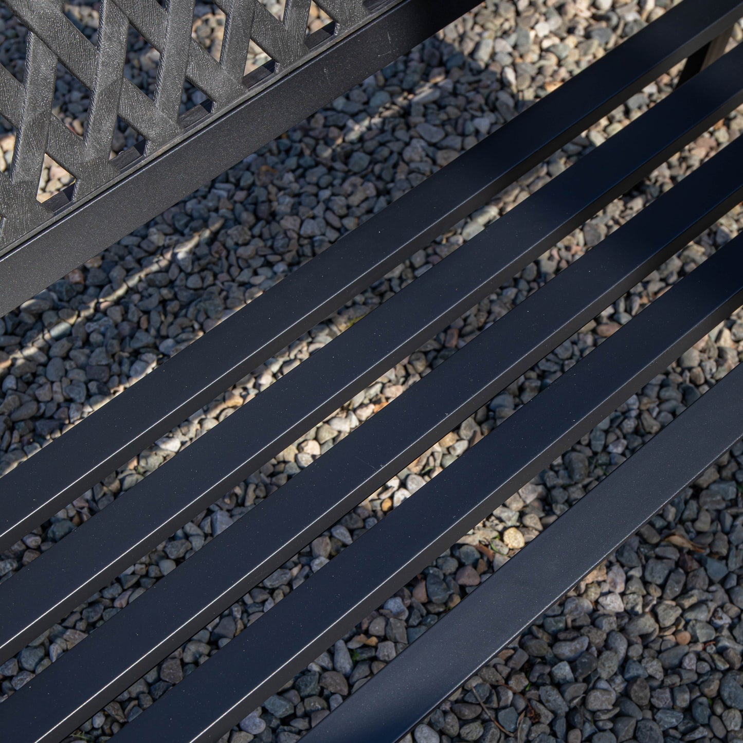 Keswick 2 Seater Outdoor Modern Lattice Design Metal Garden Patio Bench