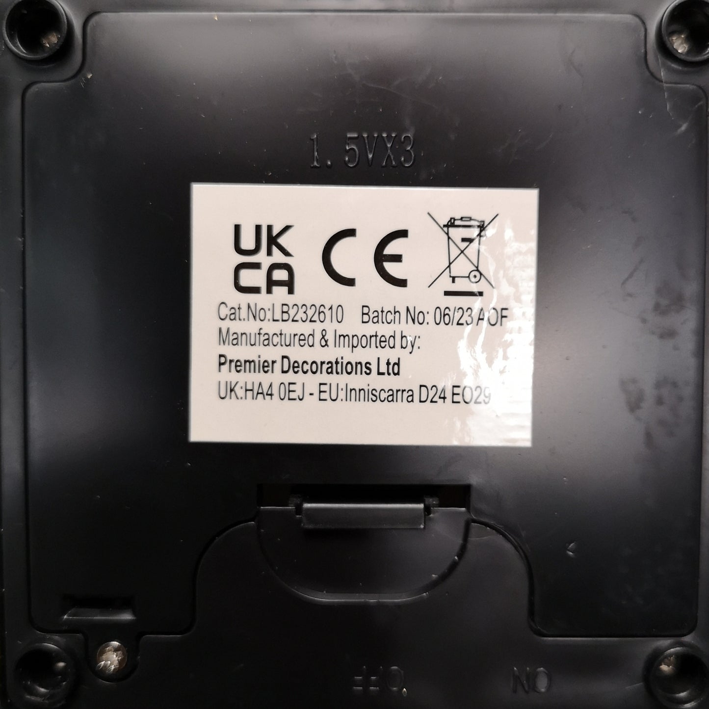 21cm Christmas Gonk Glitter Water Spinner Lantern Decoration