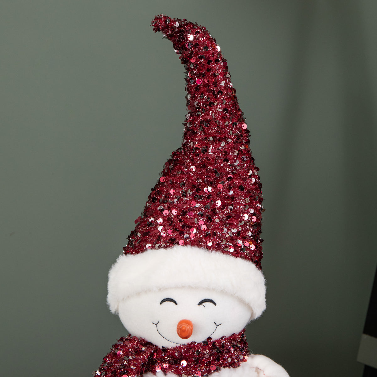 50cm Large Soft Fabric Sitting Snow Girl Christmas Decoration