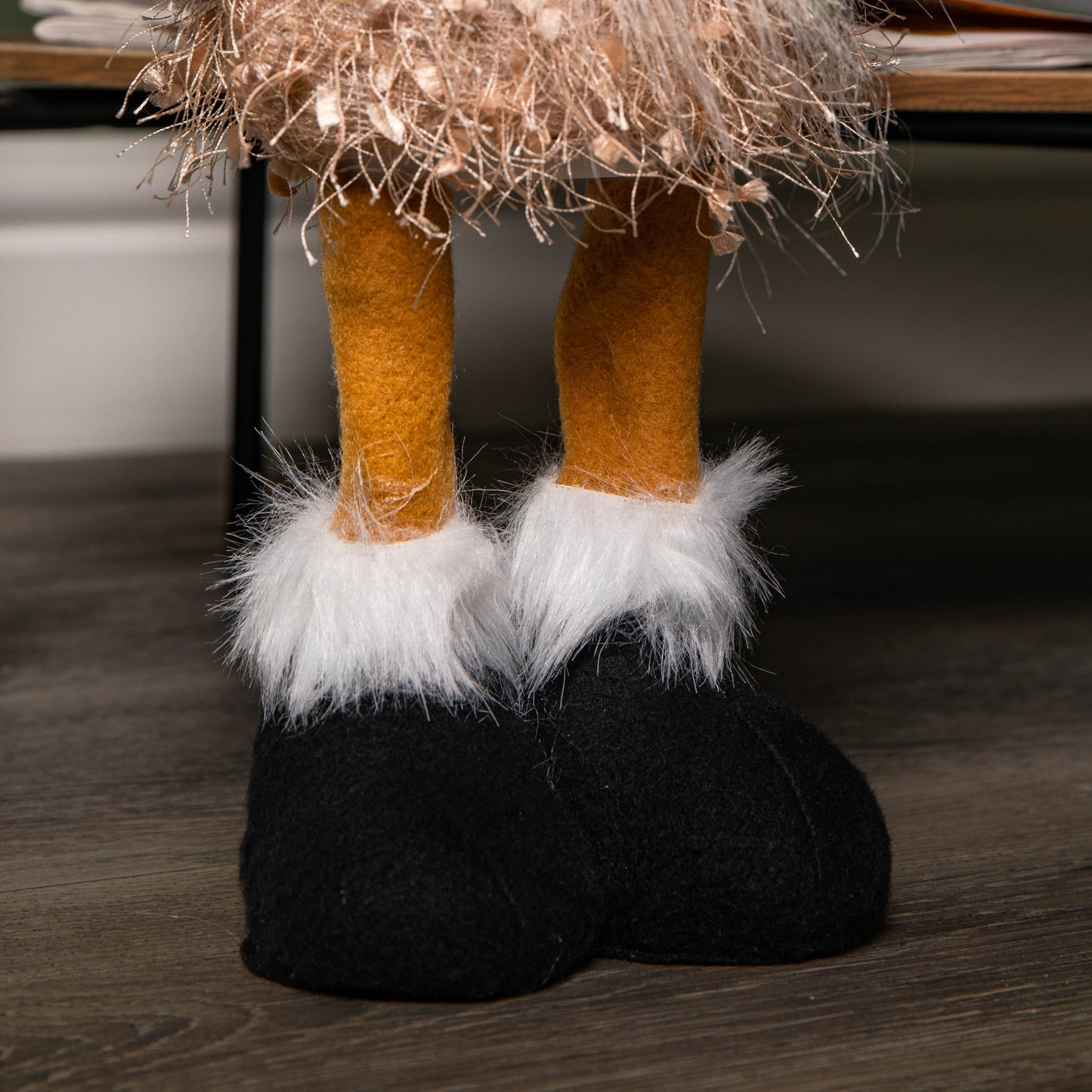 46cm Battery Operated Light up Standing Christmas Reindeer Gonk with Warm White LEDs