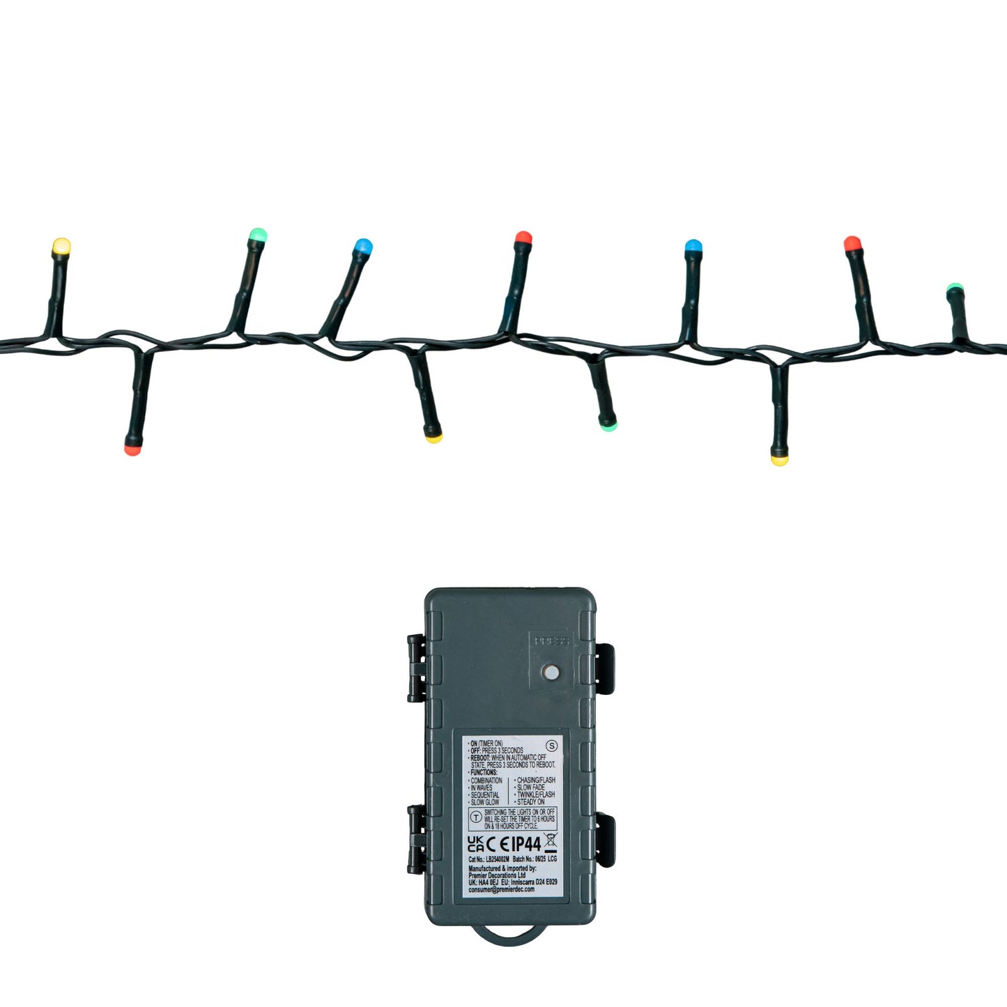 9m 360 LED Battery Operated Christmas BerryBrights String Lights in Multi-Coloured