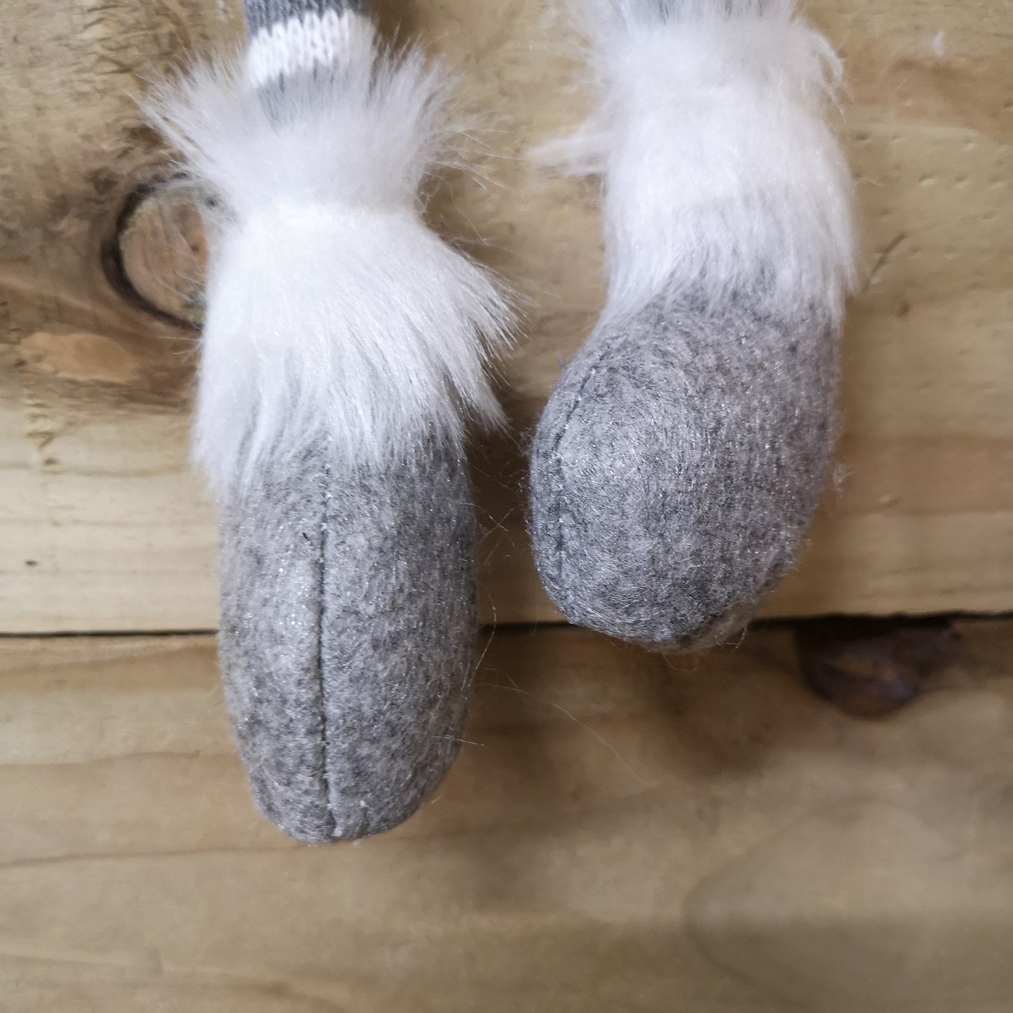 Festive Christmas Sitting Gonk with Dangly Legs & LED Light 48cm GREY