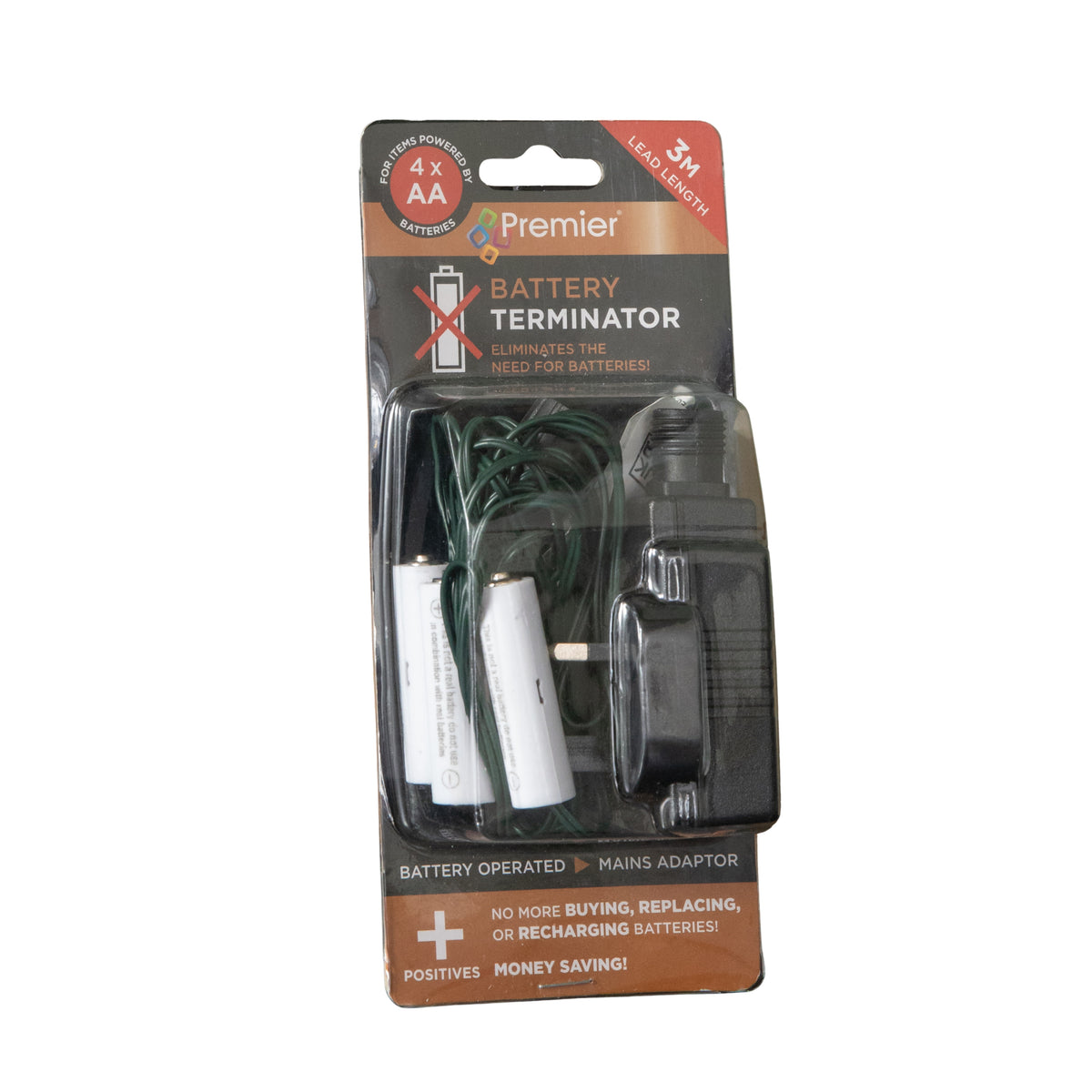 4 x 6V AA Money Saving Battery Replacement Plug In Adapter