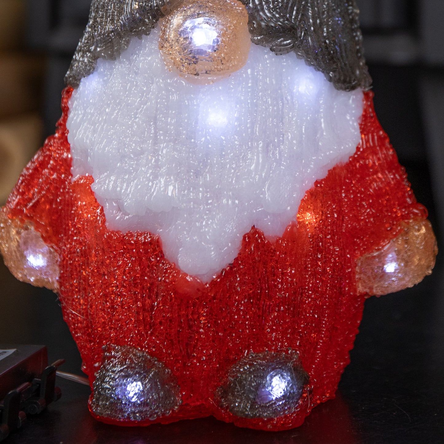 30cm Battery Operated Light up Christmas Gonk with Cool White LEDs