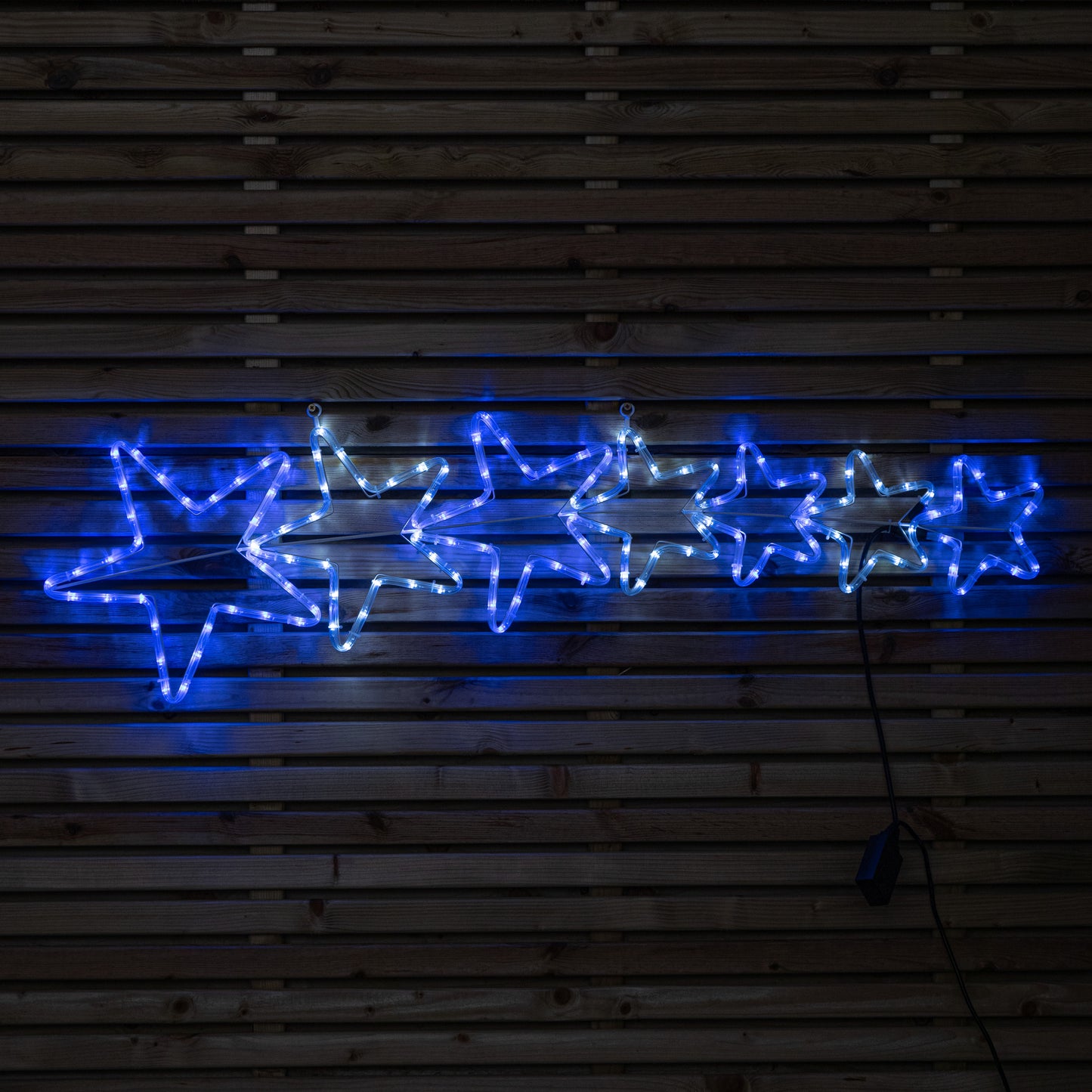 Factory Seconds: 1.2m LED Rope Light 7 Star Silhouette Christmas Decoration in Cool White & Blue