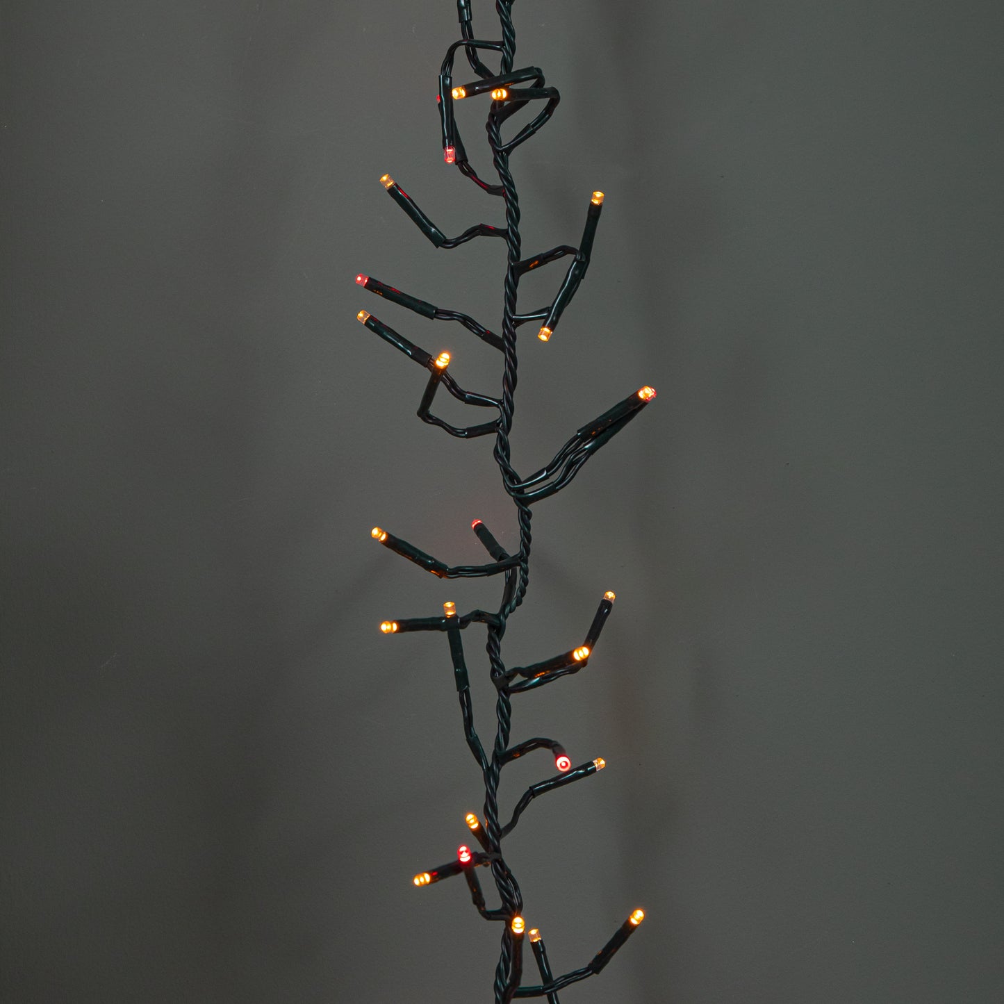 62.5m 5000 LED Christmas Cluster Multi-Action String Lights with Timer in Red & Vintage Gold