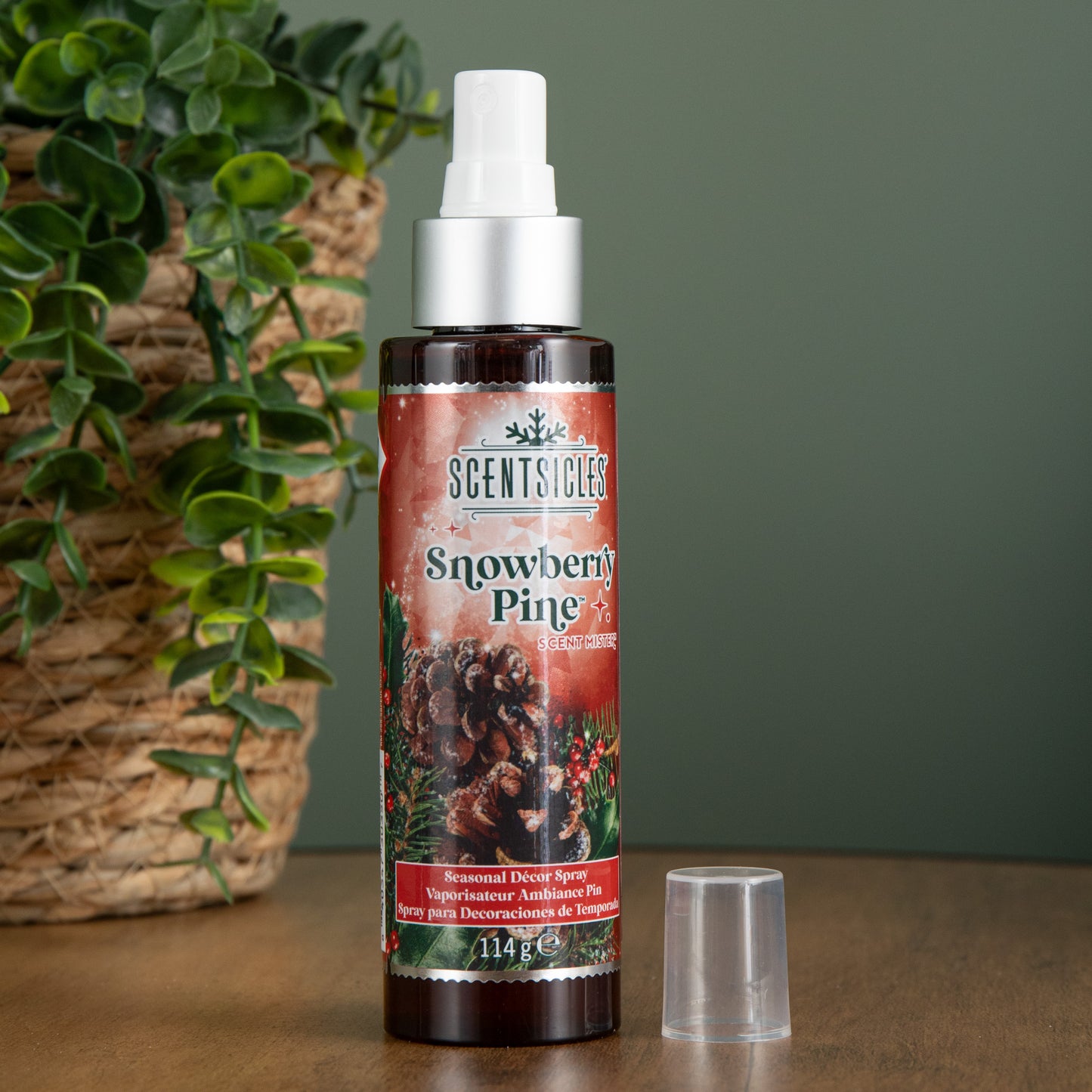 114ml Snowberry Pine Scentsicles Christmas Decoration Spray Mist