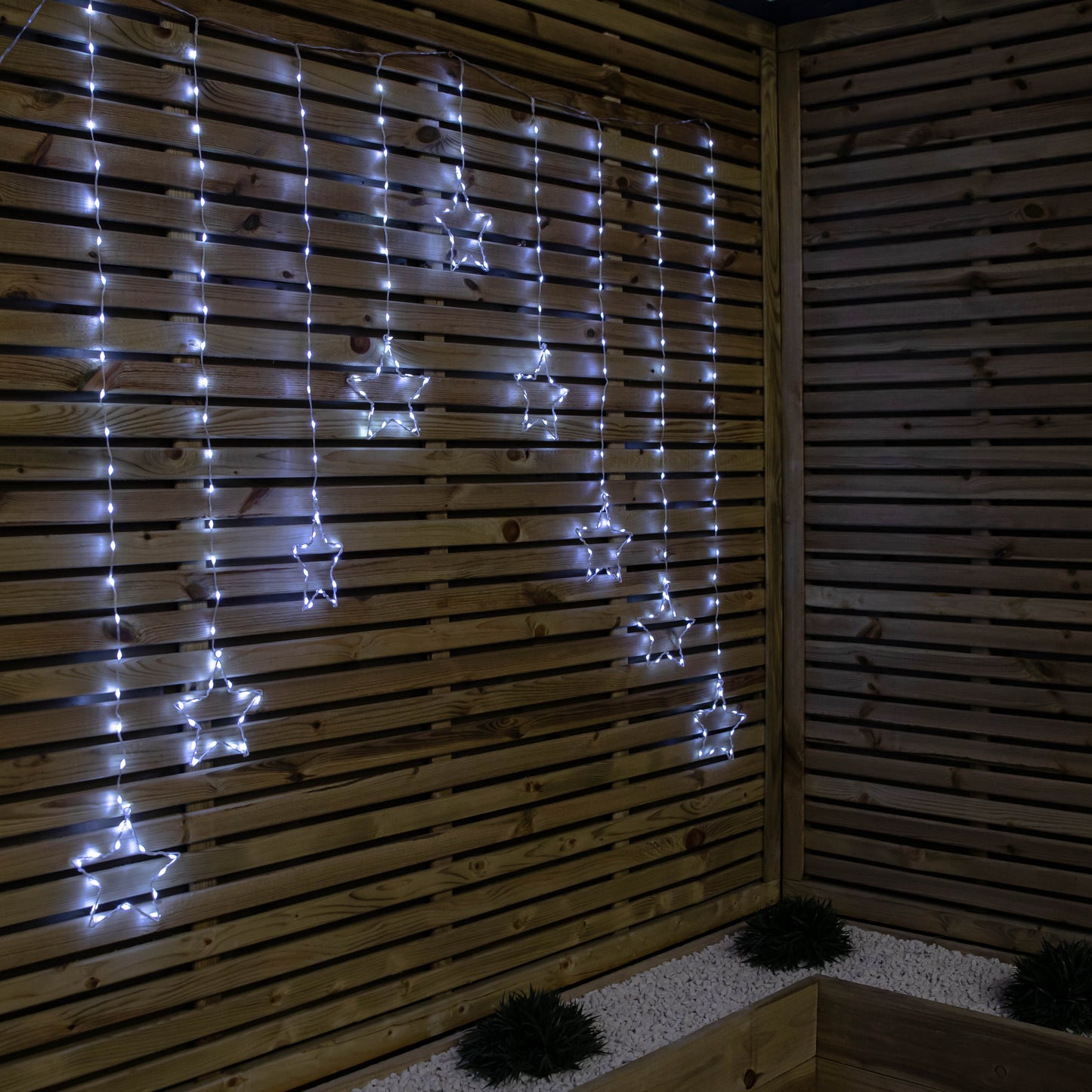 1.2m x 1.2m FlexiBrights Christmas Star Curtain Lights with 258 White LEDs