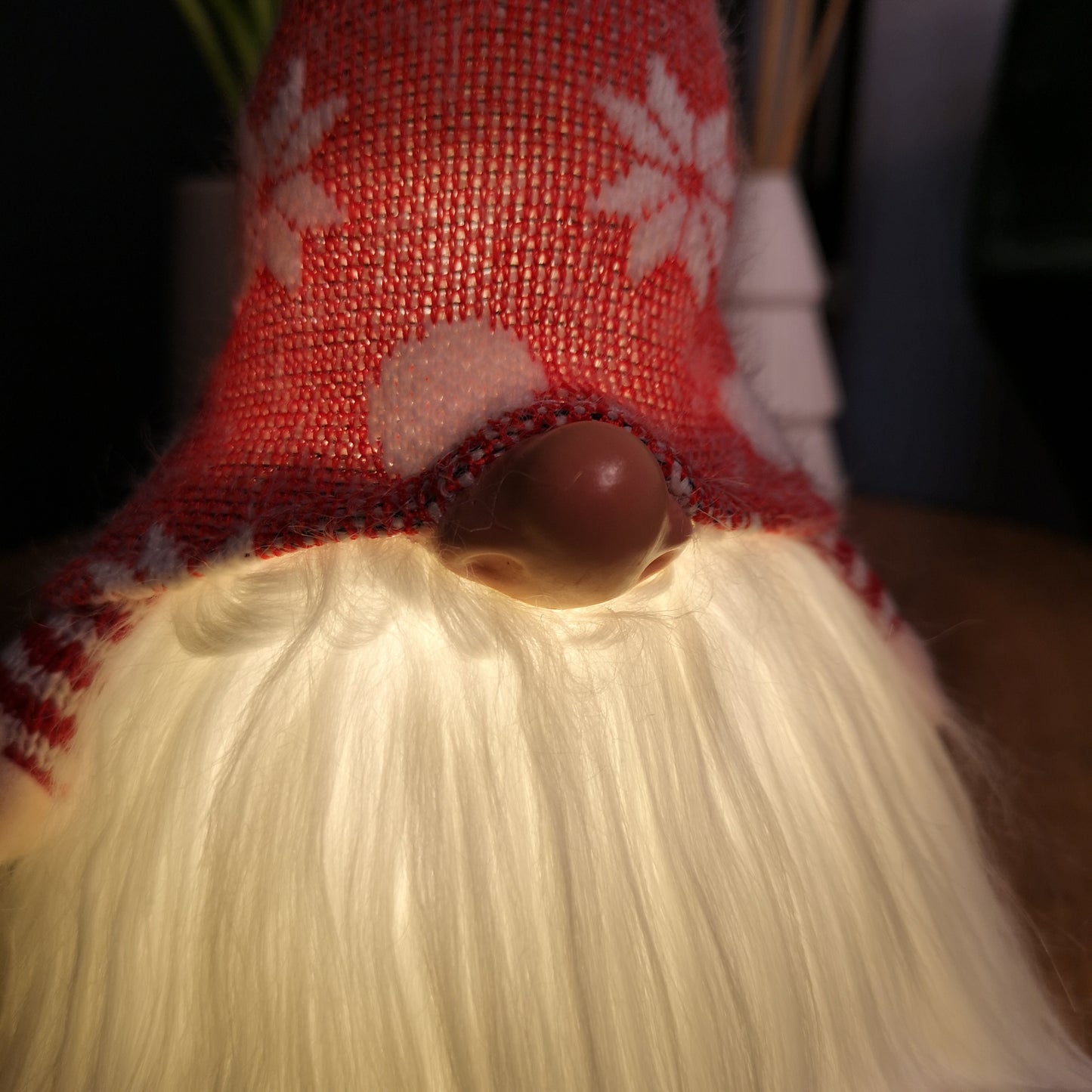 56cm Battery Operated Light Up Christmas Standing Gonk Decoration in Red