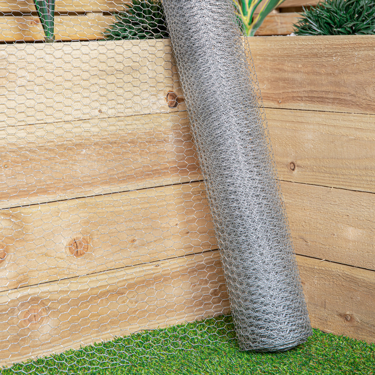 2 Pack of 10m Galvanised Metal Chicken Garden Wire Netting / Fencing