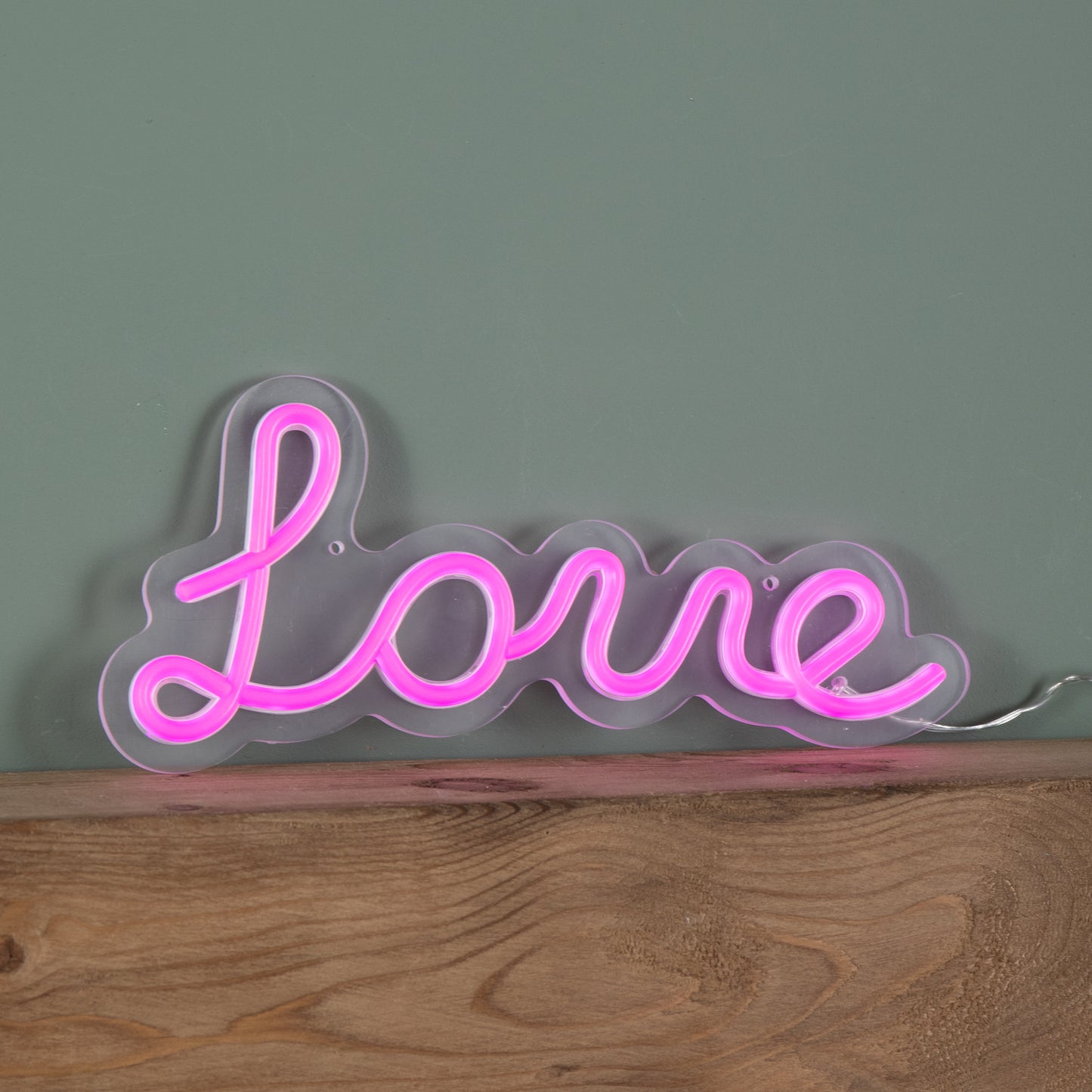 30cm Light up Neon Effect Love Sign in Pink with 111 LEDs